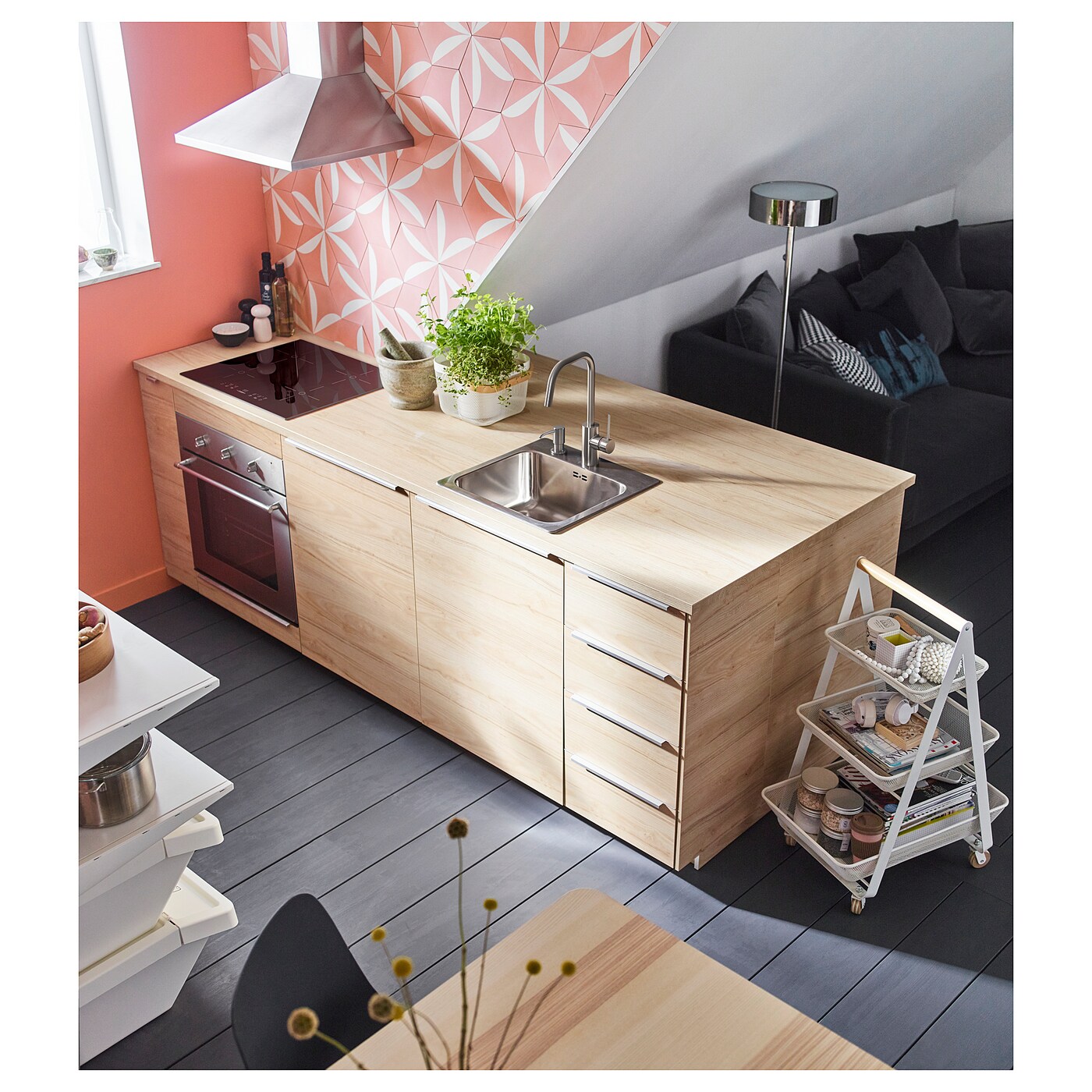値下げ 直接引取 IKEA EKBACKEN 126x65x2.8 cm - メルカリ