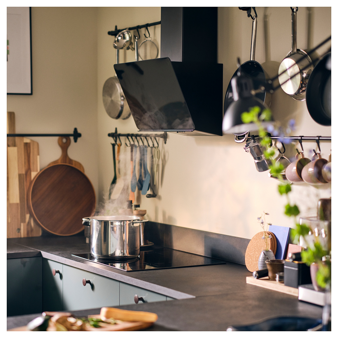IKEA 天板 EKBACKEN ブラック 鉄脚 EKBACKEN worktop black/laminate - IKEA