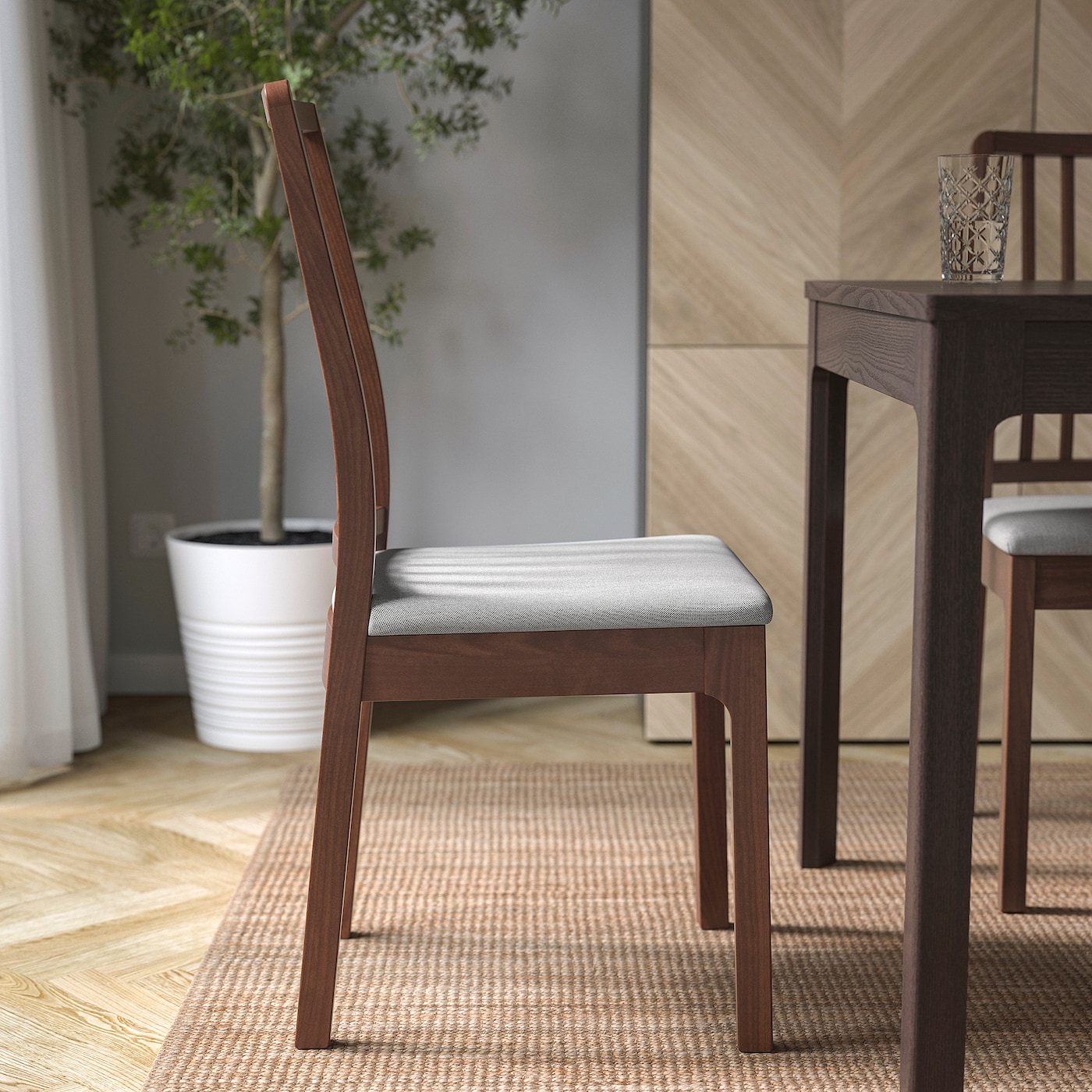 EKEDALEN chair brown Orrsta light grey IKEA