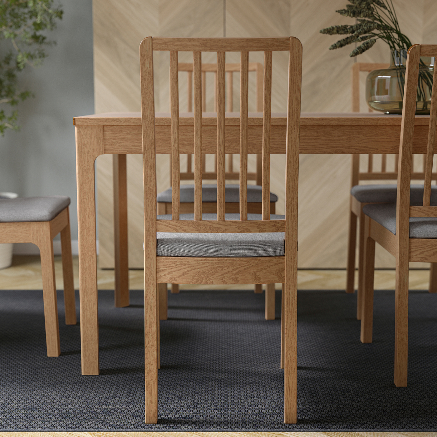 EKEDALEN chair oak effect/Orrsta light grey - IKEA
