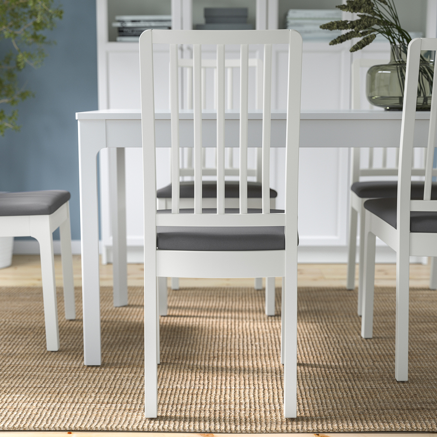 EKEDALEN chair white/Hakebo dark grey - IKEA