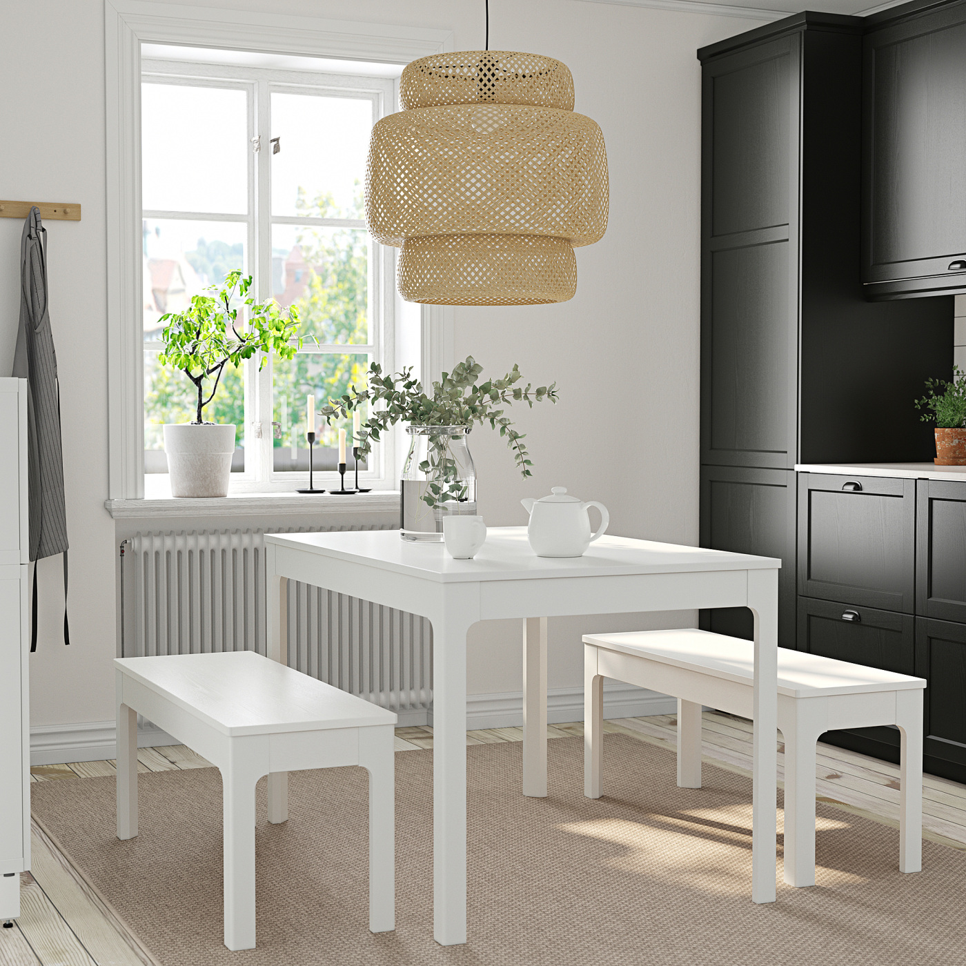 IKEA EKEDALEN バースツール2脚 2024最新作】 brown/dark dark benches 2 and table EKEDALEN