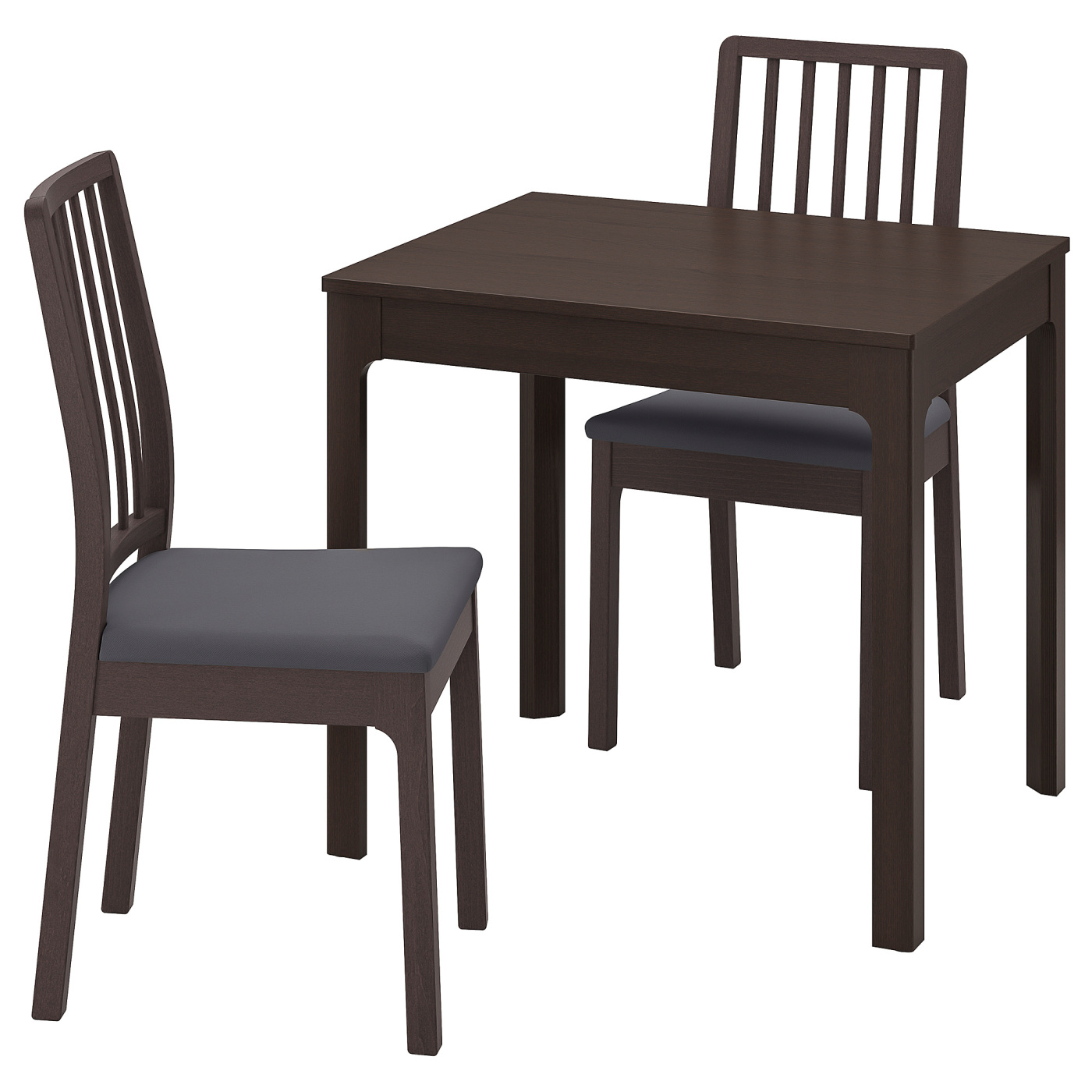 【美品、送料込み】IKEA EKEDALEN テーブルと椅子2個セット EKEDALEN / EKEDALEN table and 2 chairs dark brown/Hakebo dark grey