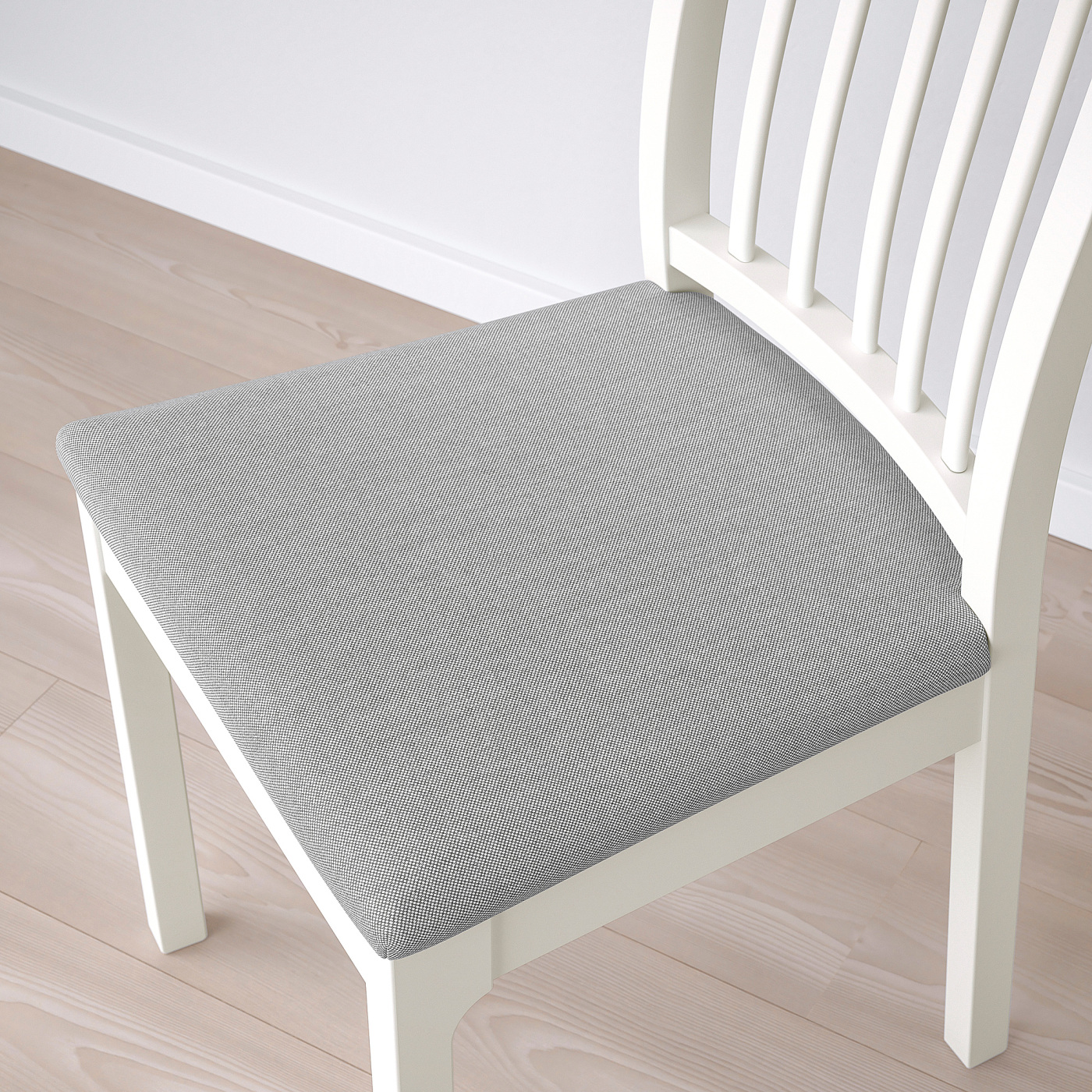 EKEDALEN / EKEDALEN table and 2 chairs white/Hakebo dark grey - IKEA