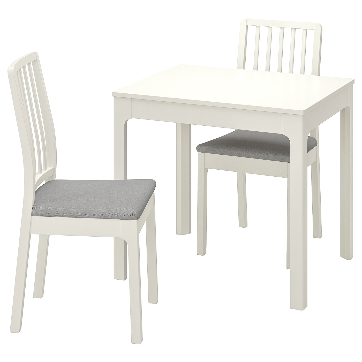 EKEDALEN / EKEDALEN table and 2 chairs white/Orrsta light