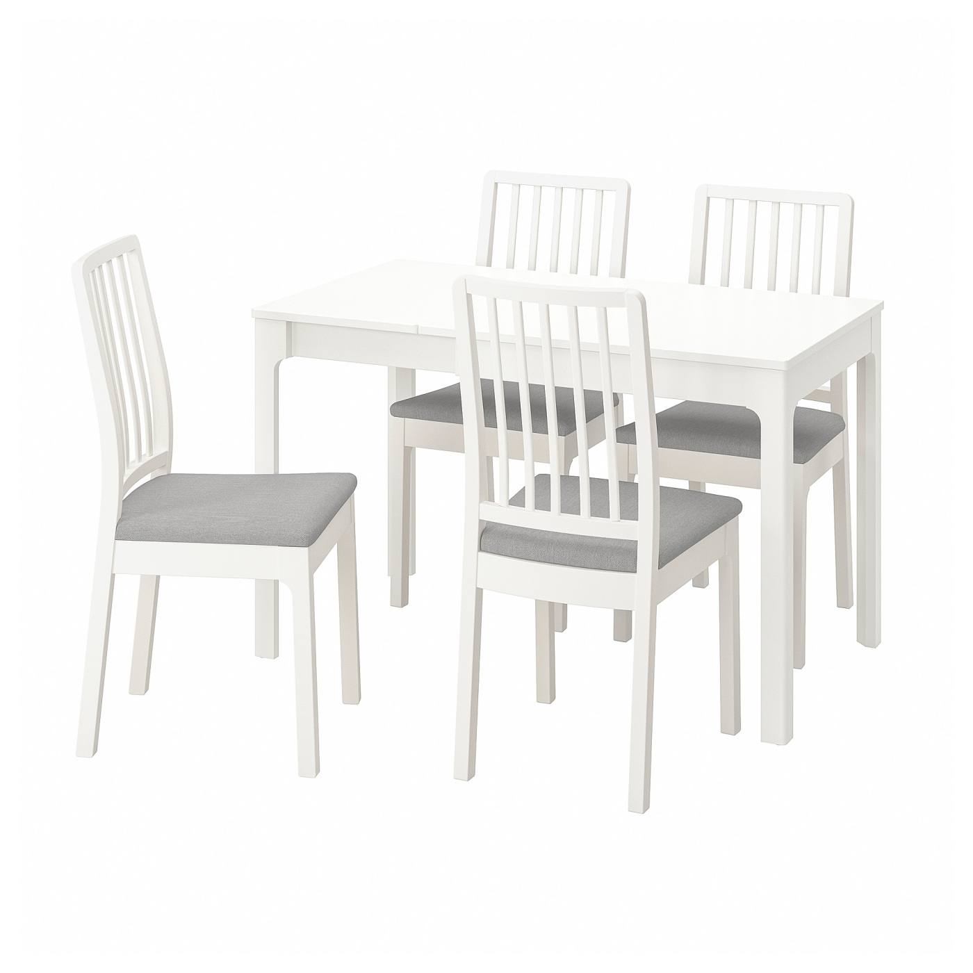 EKEDALEN / EKEDALEN table and 4 chairs white white/Orrsta light