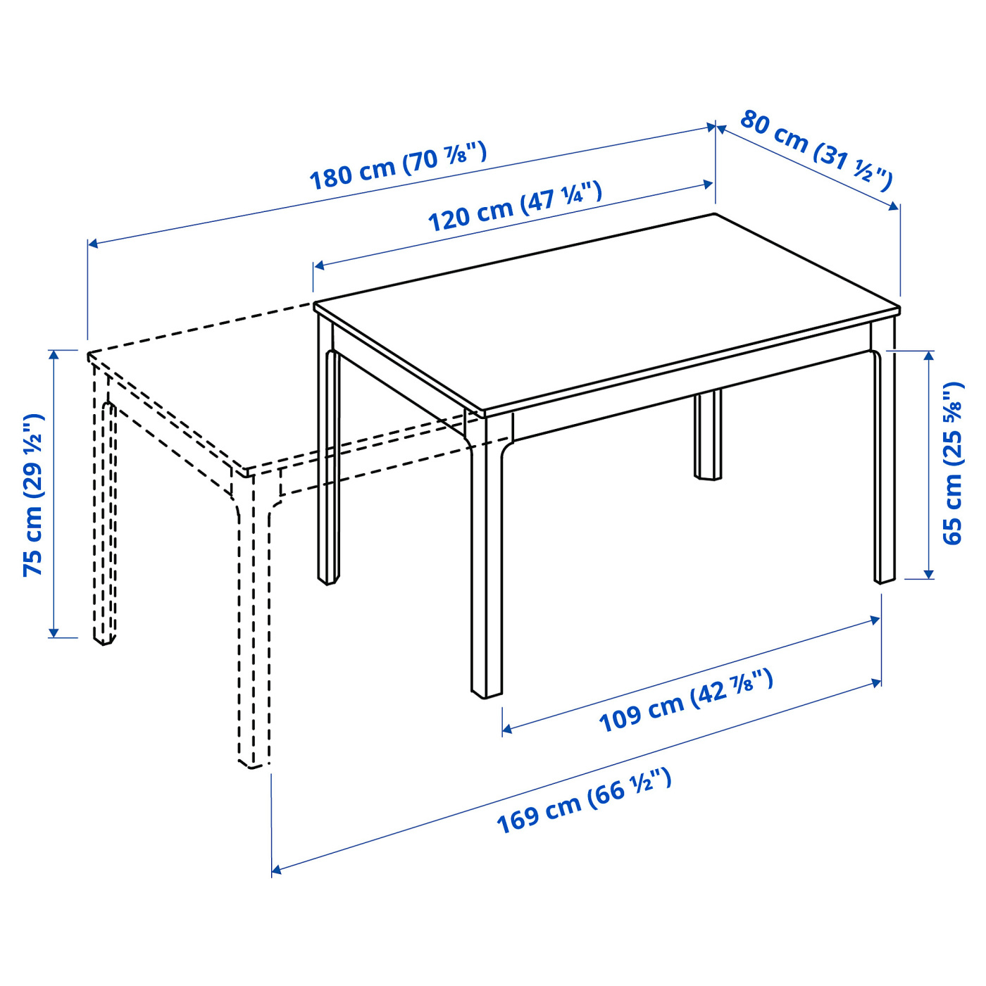 EKEDALEN extendable table dark brown - IKEA