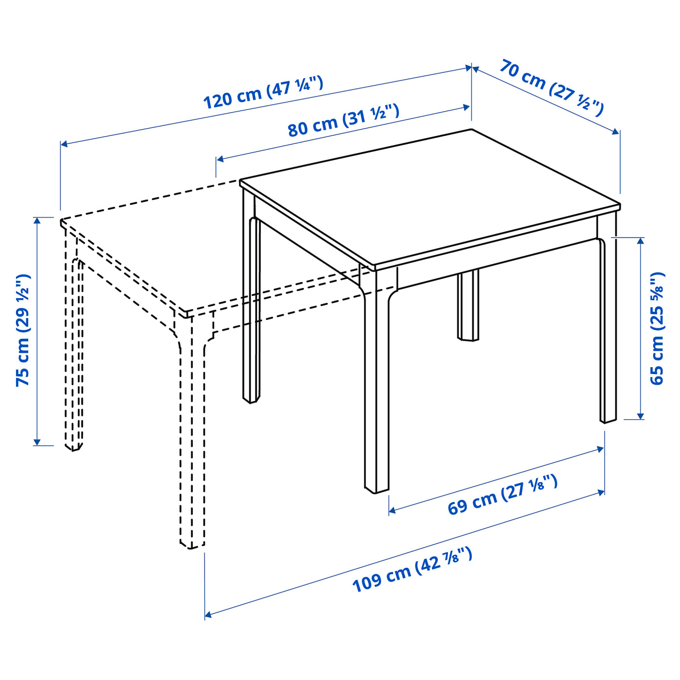 EKEDALEN extendable table dark brown - IKEA