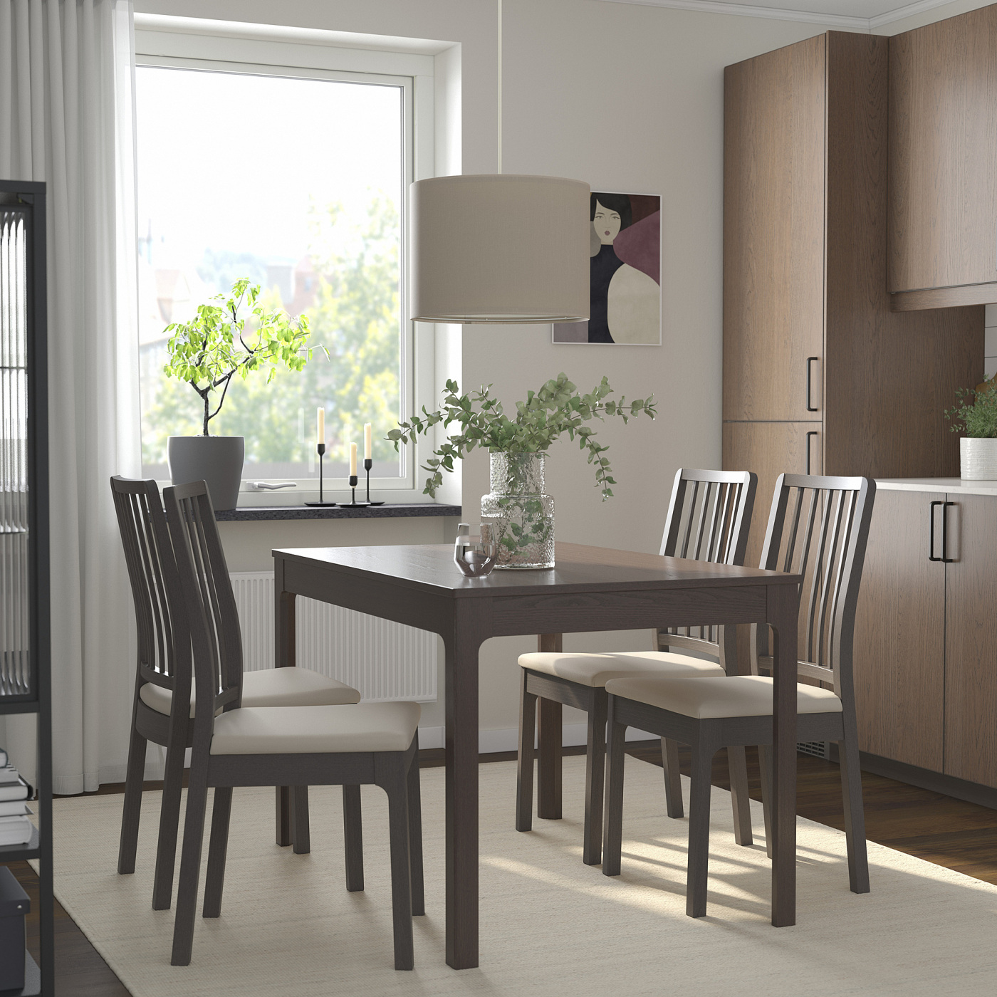 EKEDALEN extendable table dark brown - IKEA