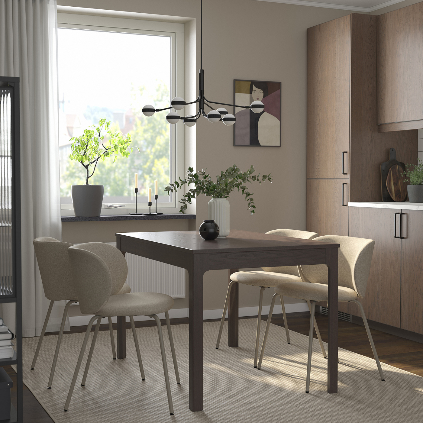 EKEDALEN extendable table dark brown - IKEA