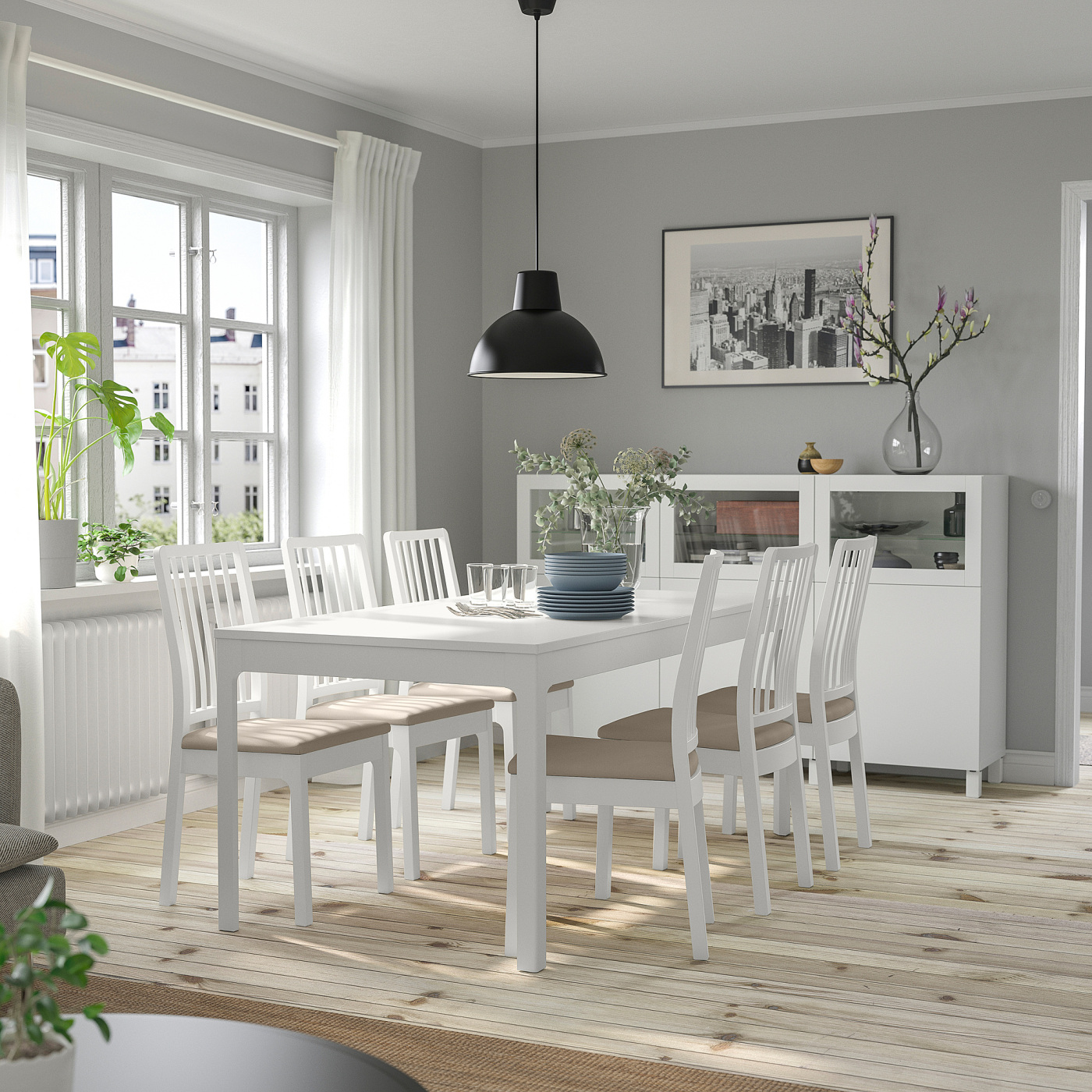 EKEDALEN extendable table white - IKEA