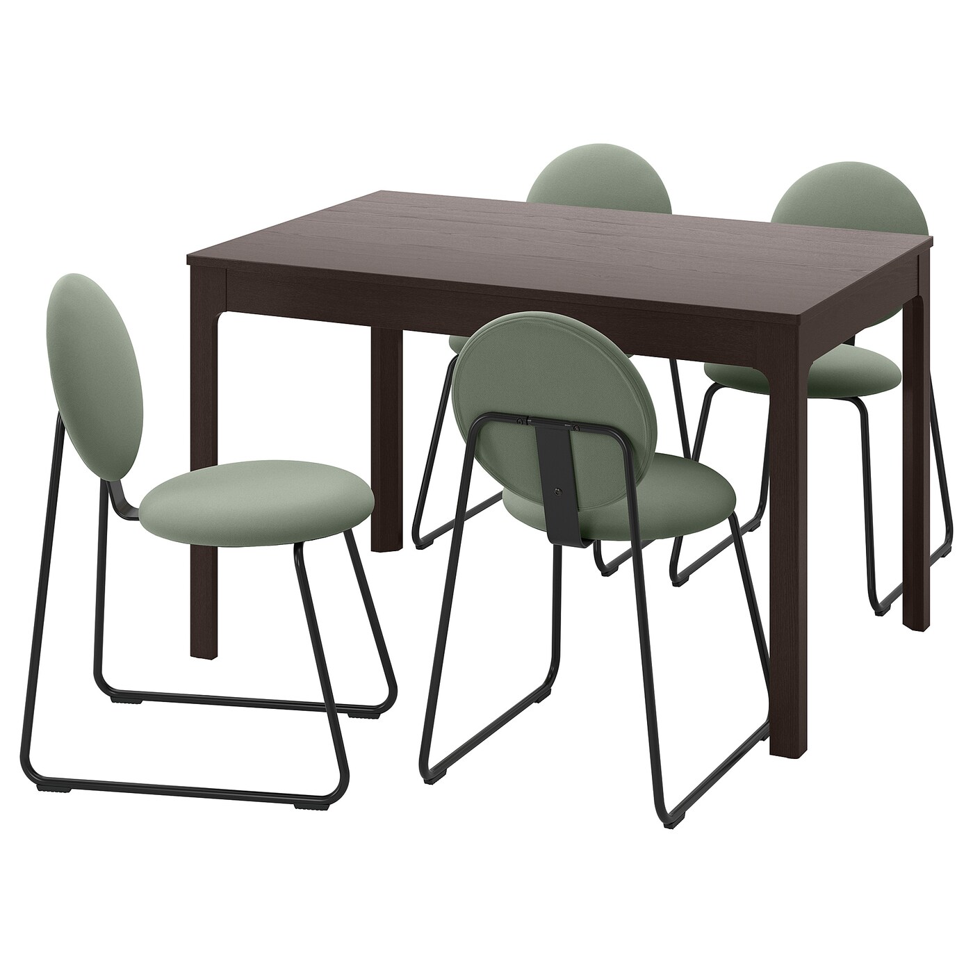 MÅNHULT chair, black/Hakebo gray-green - IKEA