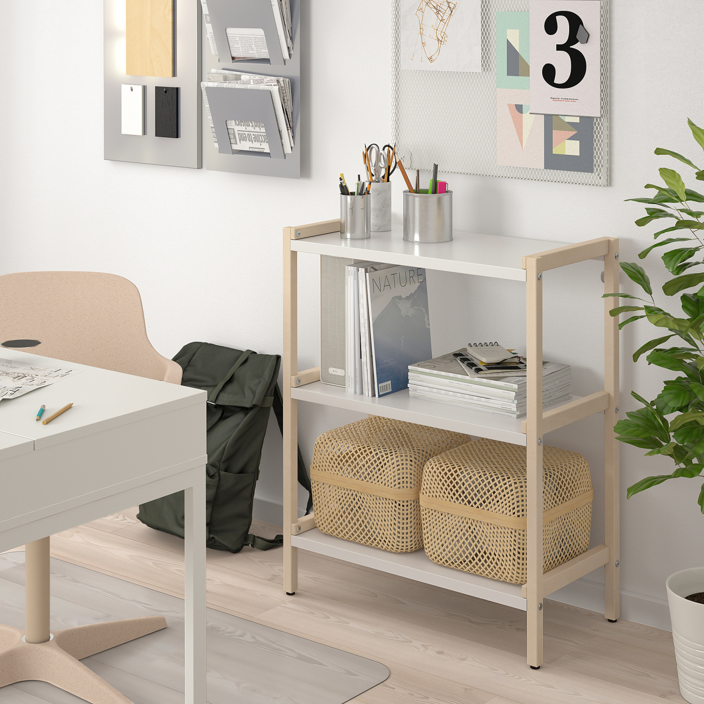 EKENABBEN open shelving unit aspen/white - IKEA