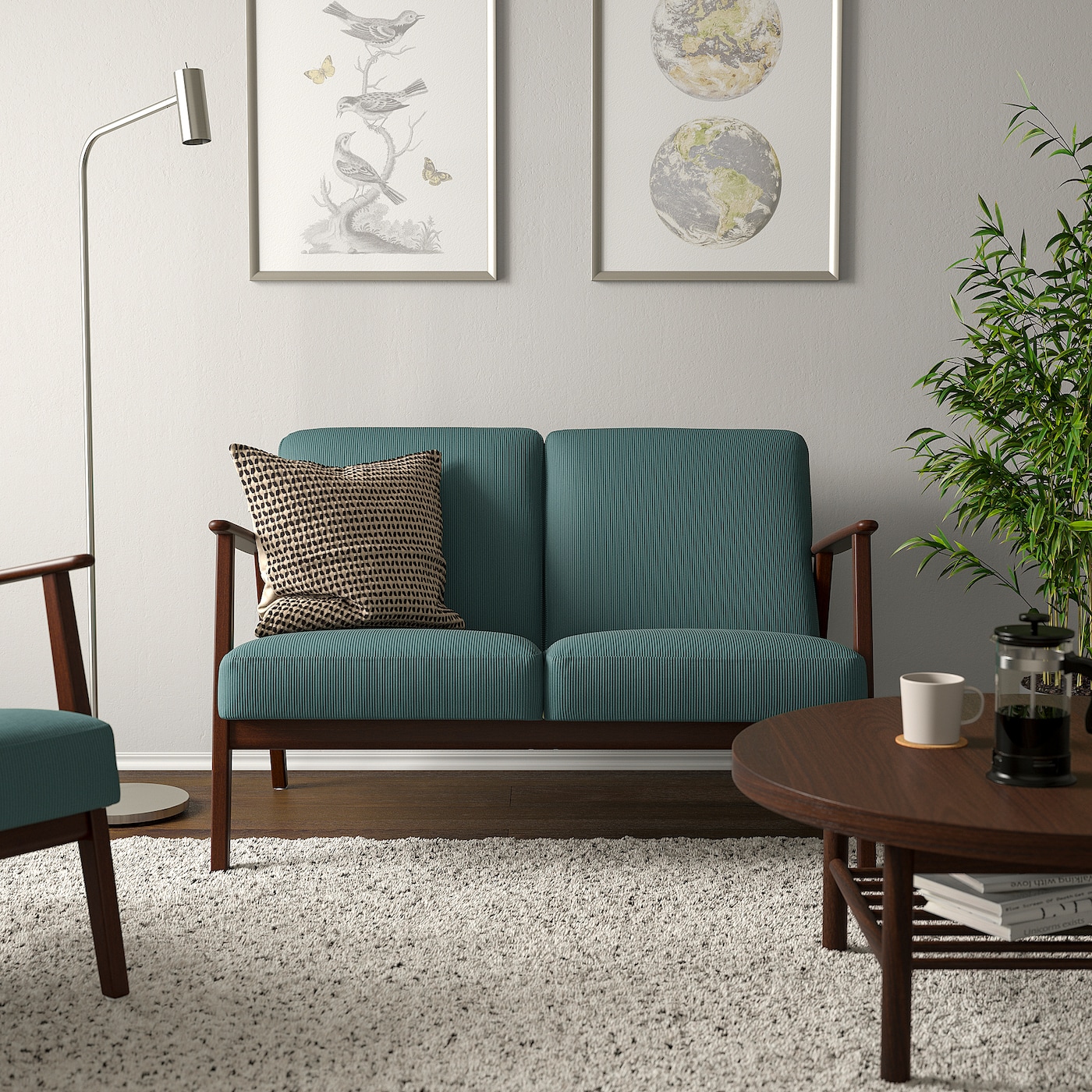 品質保証 EKENÄSET 2-seat IKEA - grey-turquoise Kelinge sofa その他