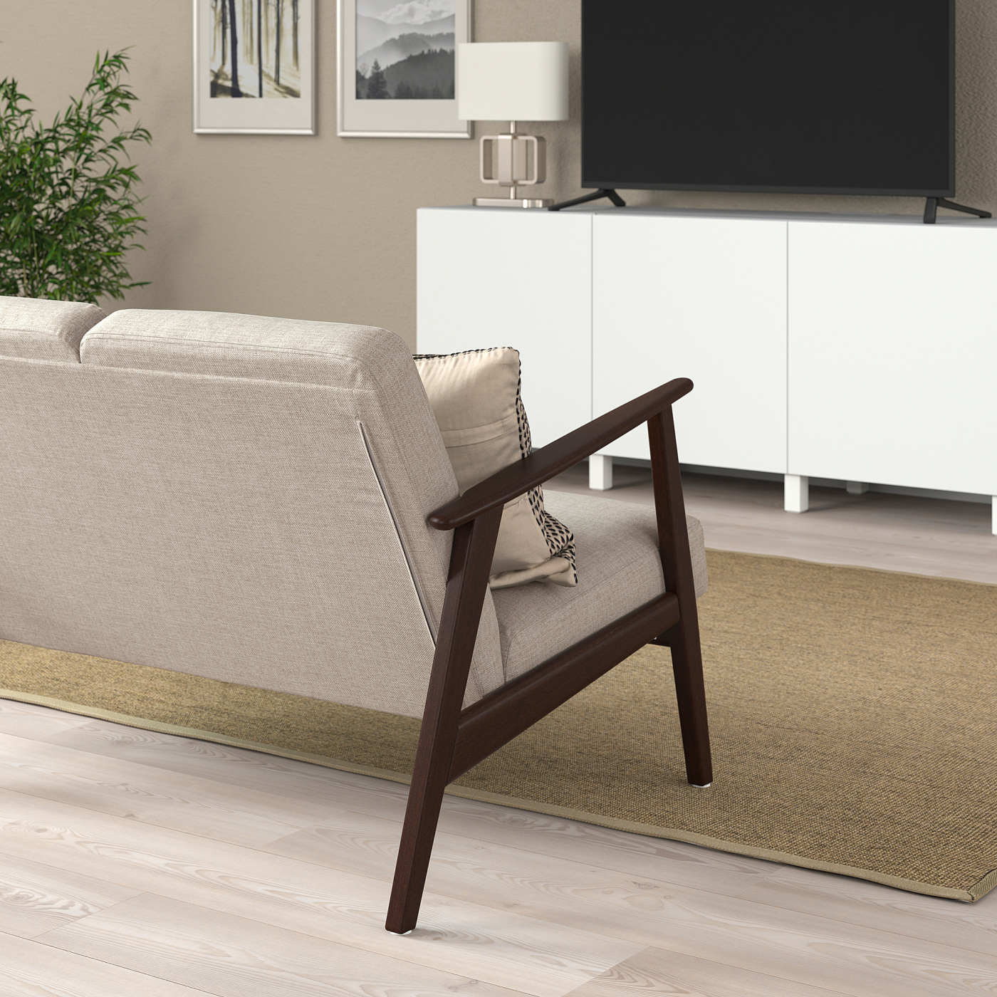 EKENÄSET 2-seat sofa Kilanda light beige - IKEA