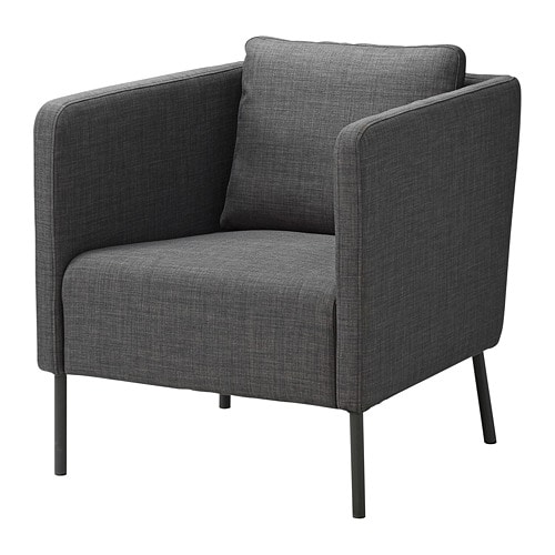 VISKABACKA armchair Skartofta black/light grey - IKEA