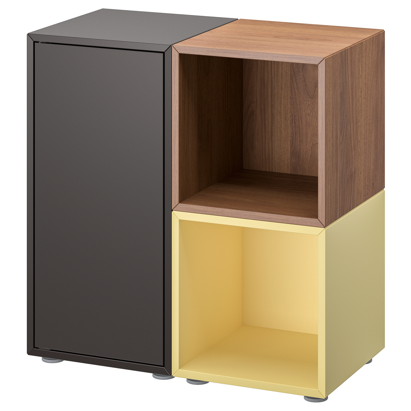 【新品未開封】IKEA EKET EKET cabinet combination with feet dark grey walnut effect/pale