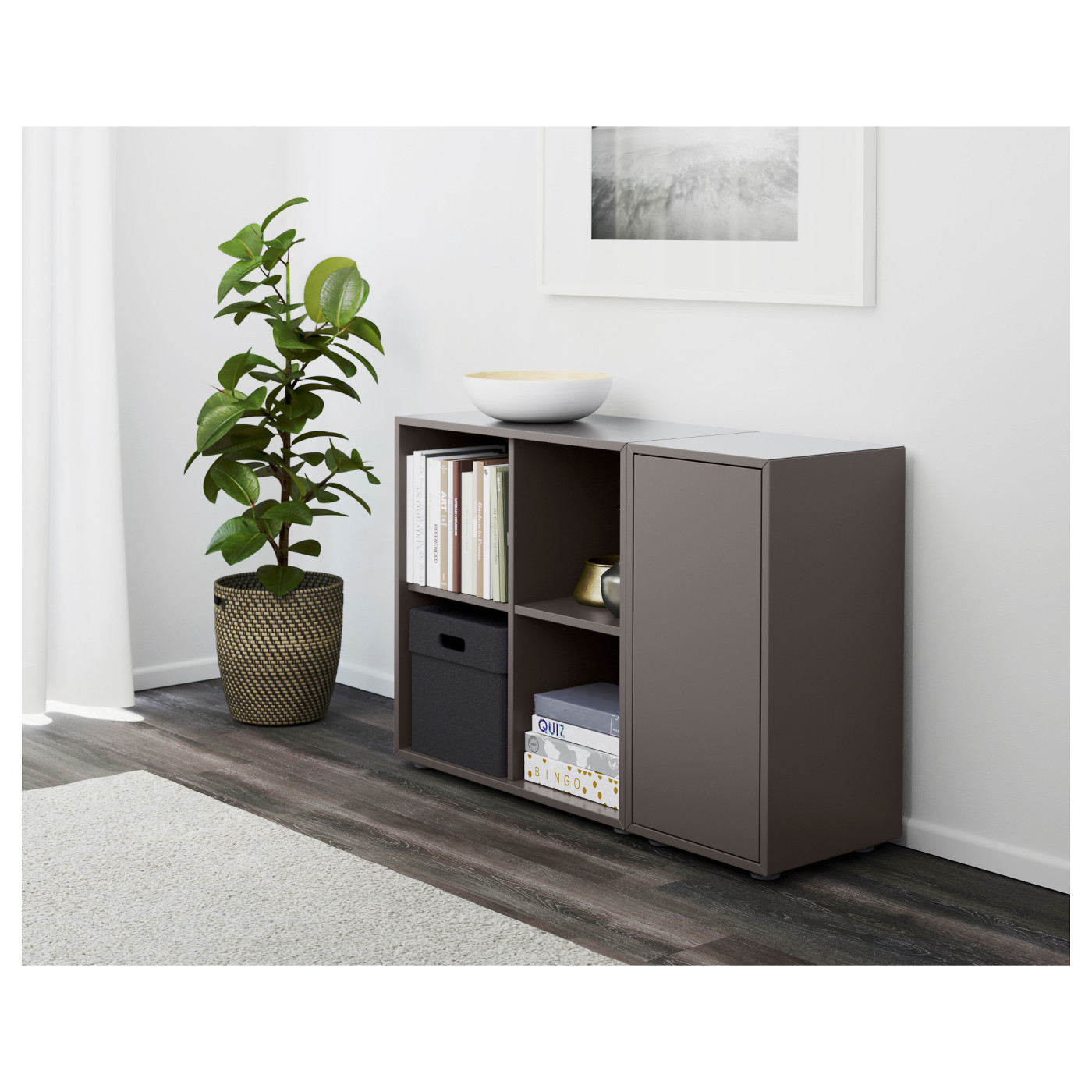 EKET cabinet combination with feet dark grey - IKEA