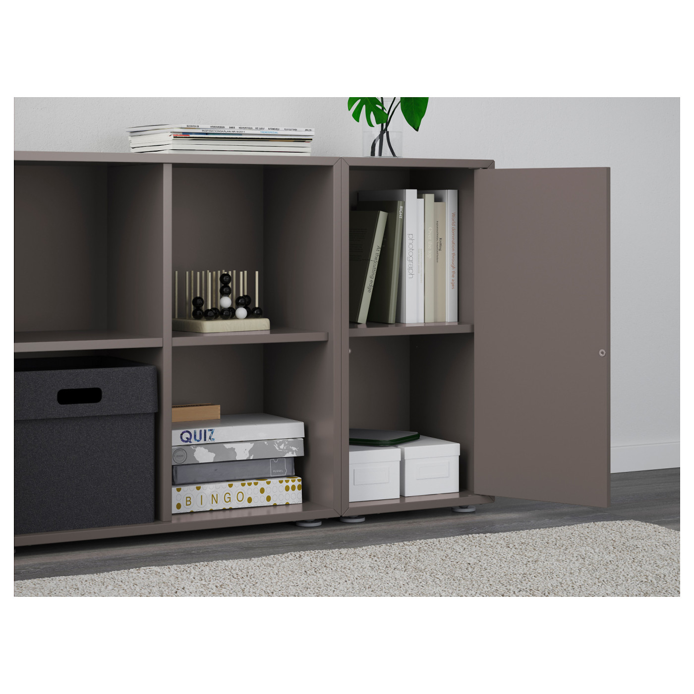 EKET cabinet combination with feet dark grey - IKEA