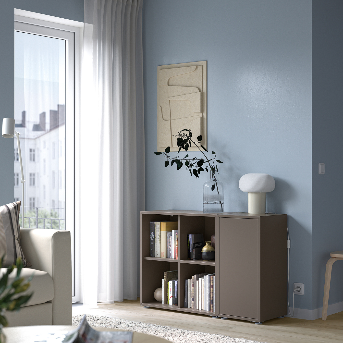 EKET cabinet combination with feet dark grey - IKEA