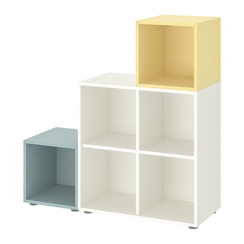 EKET cabinet combination with feet white/grey-green - IKEA