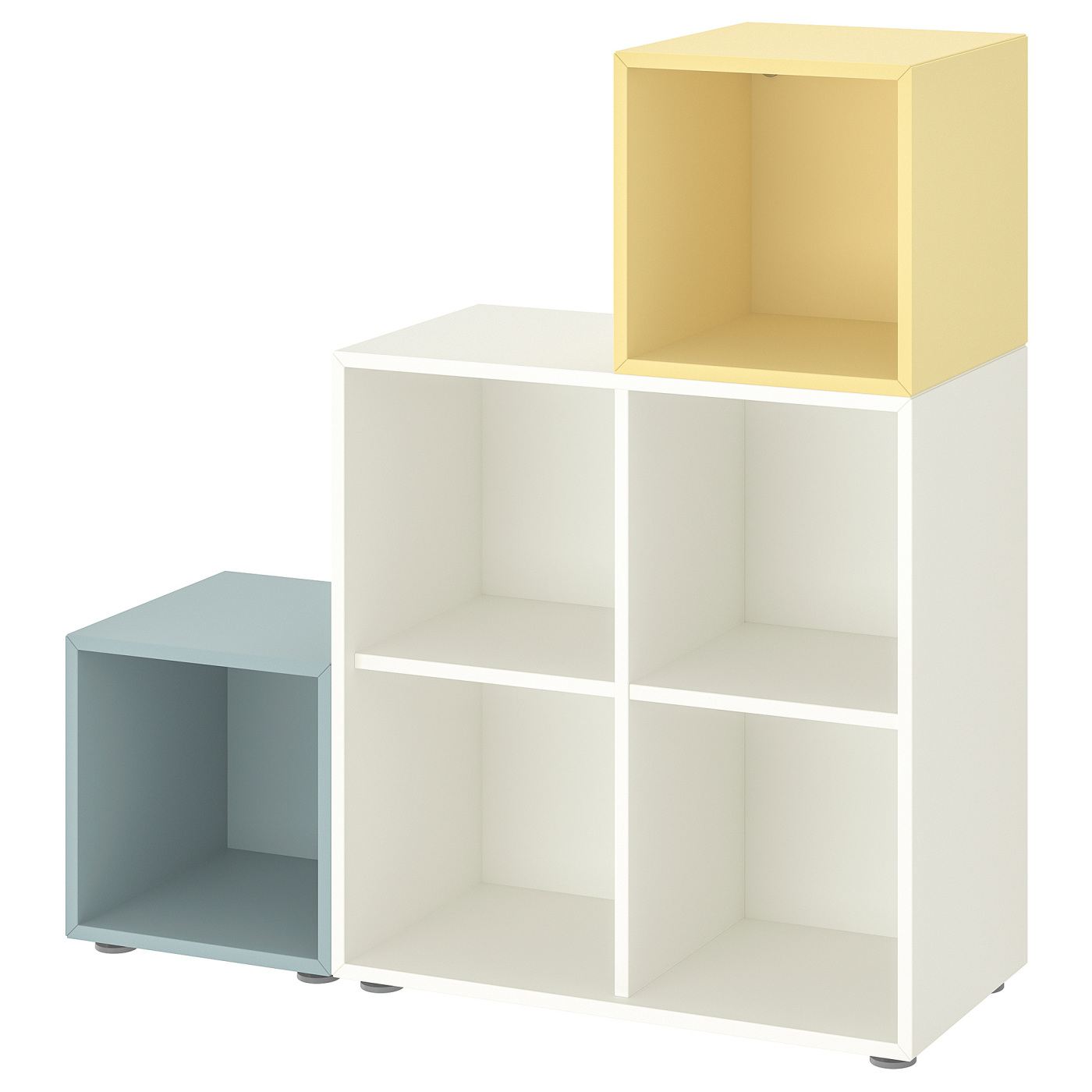 EKET cabinet combination with feet white light grey-blue/pale