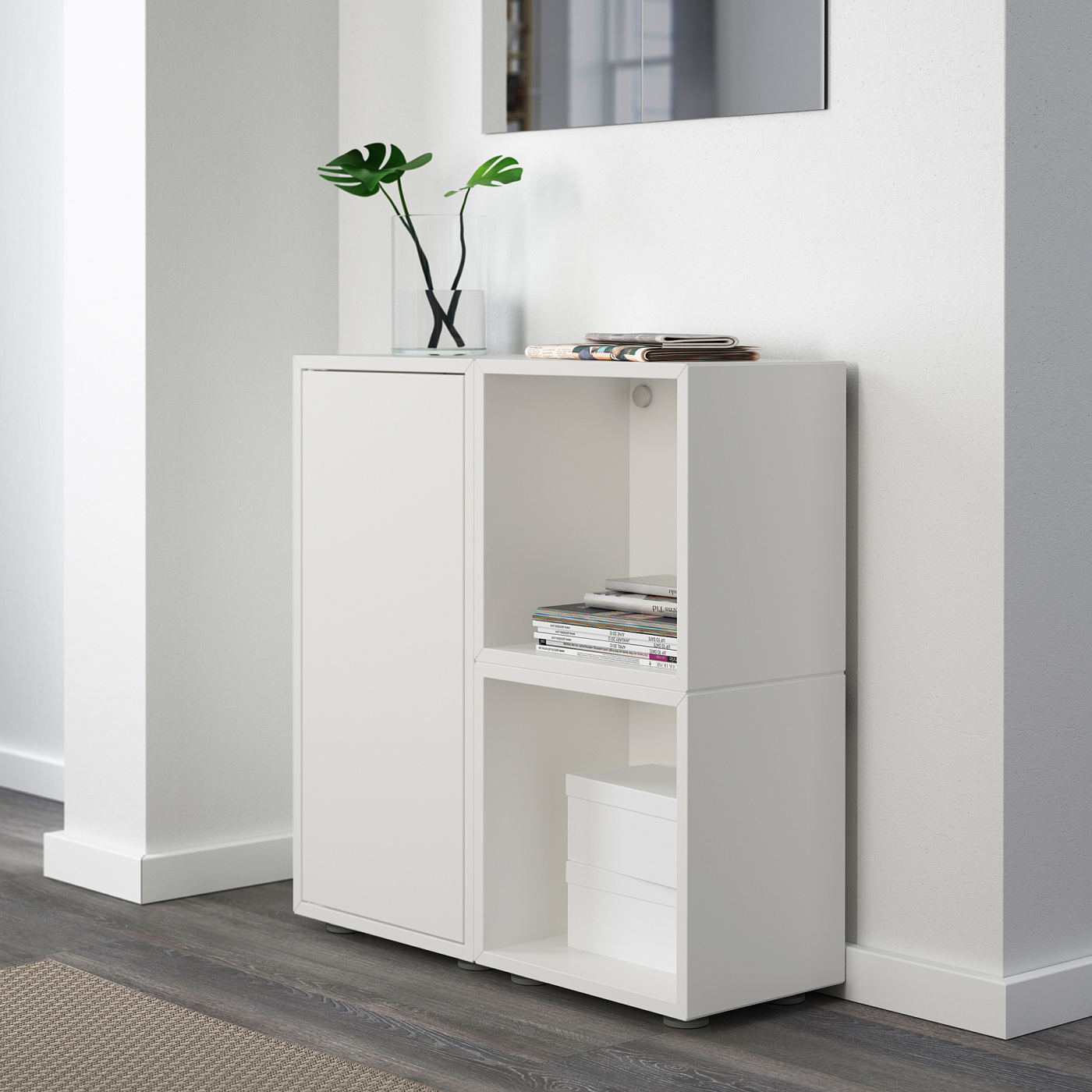 EKET cabinet combination with feet white - IKEA