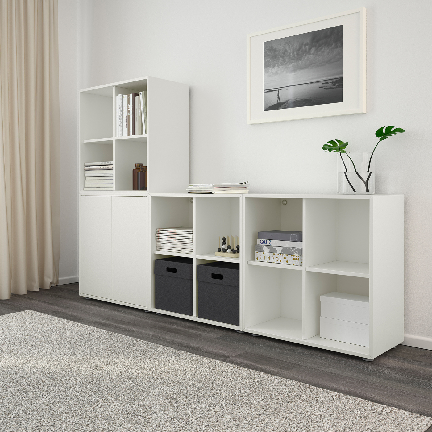 EKET cabinet combination with feet white - IKEA