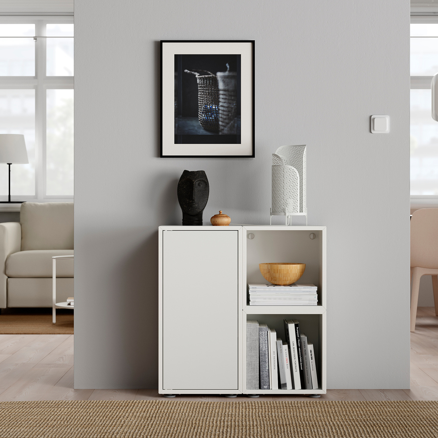 EKET cabinet combination with feet white - IKEA
