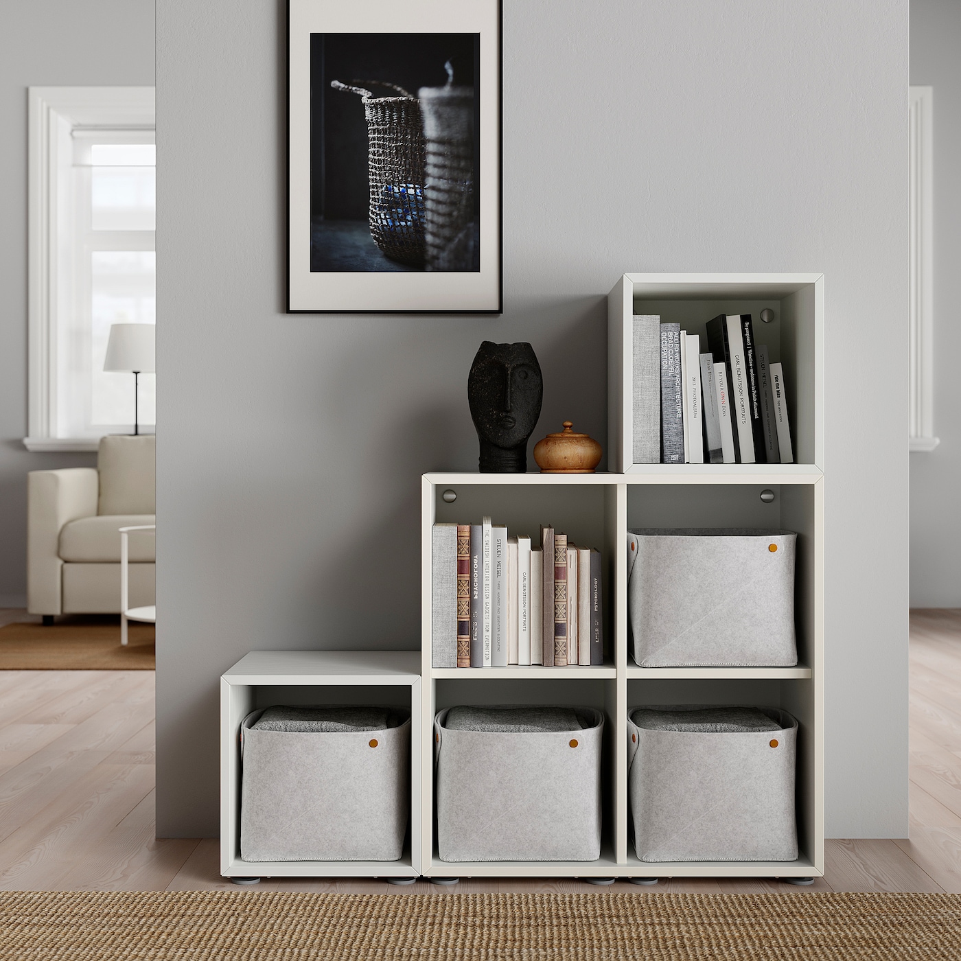 IKEA 新品EKET 4点セット EKET cabinet with 4 compartments dark grey - IKEA