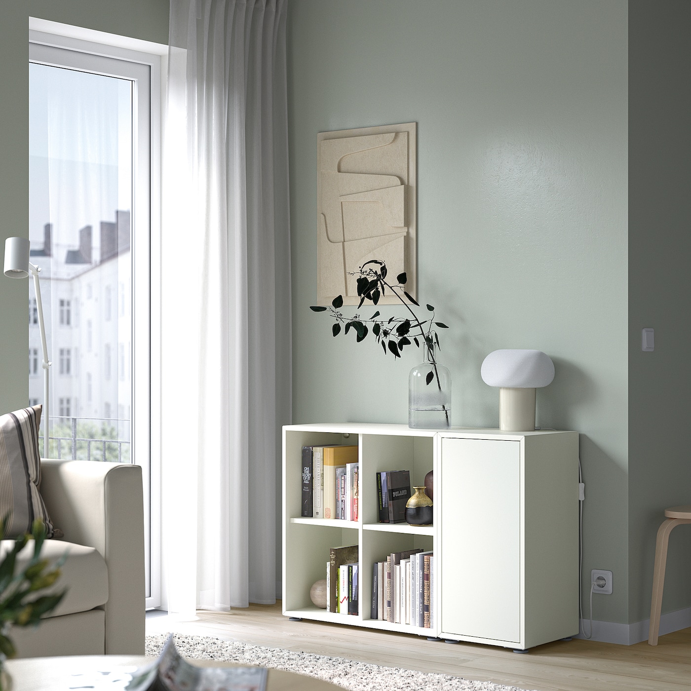 EKET cabinet combination with feet white - IKEA
