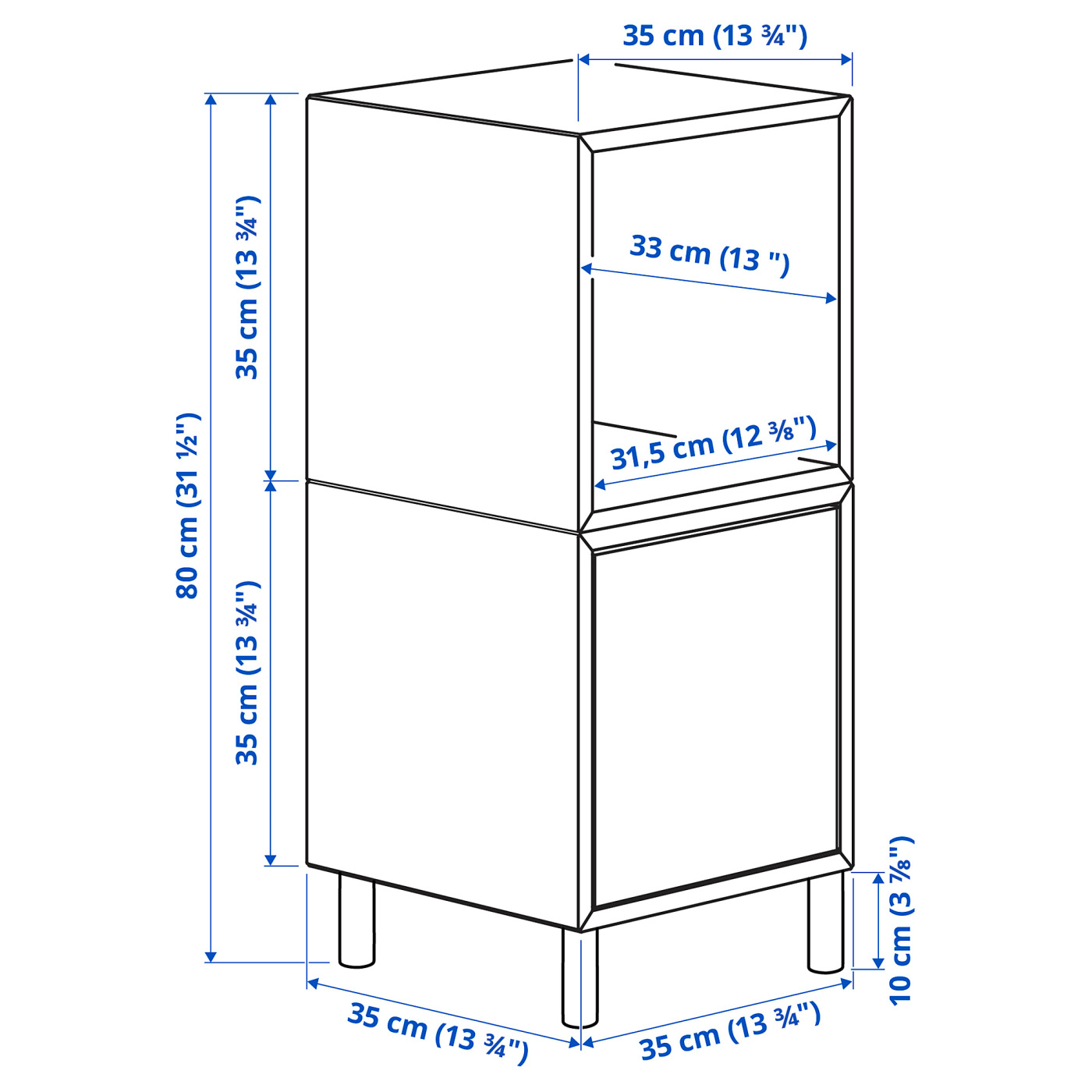 EKET cabinet combination with legs dark grey grey-green/metal - IKEA