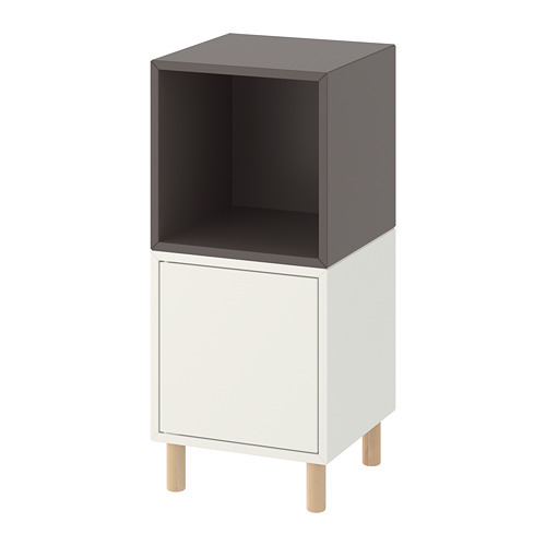 EKET cabinet with 4 compartments light grey - IKEA