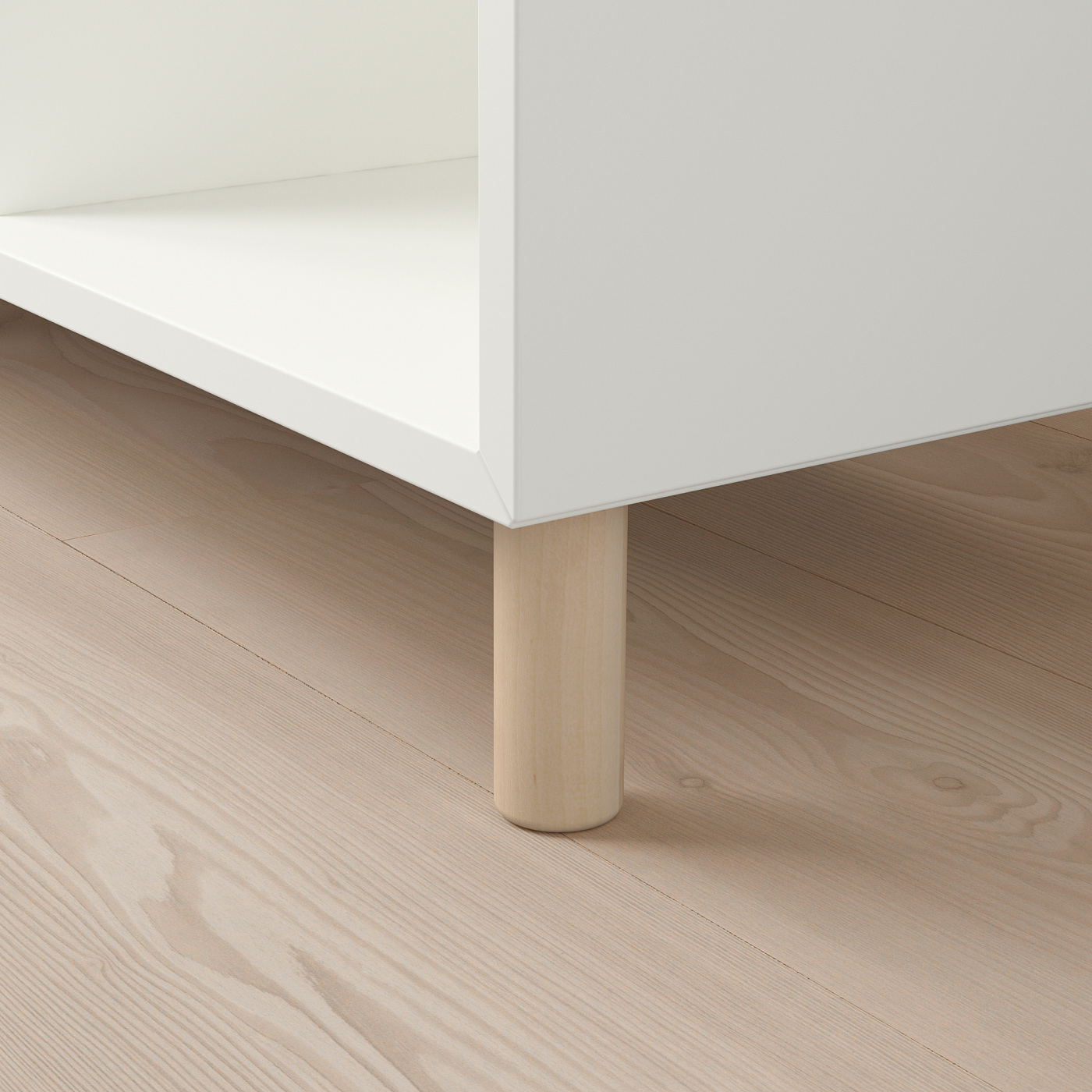 EKET cabinet combination with legs white/wood - IKEA