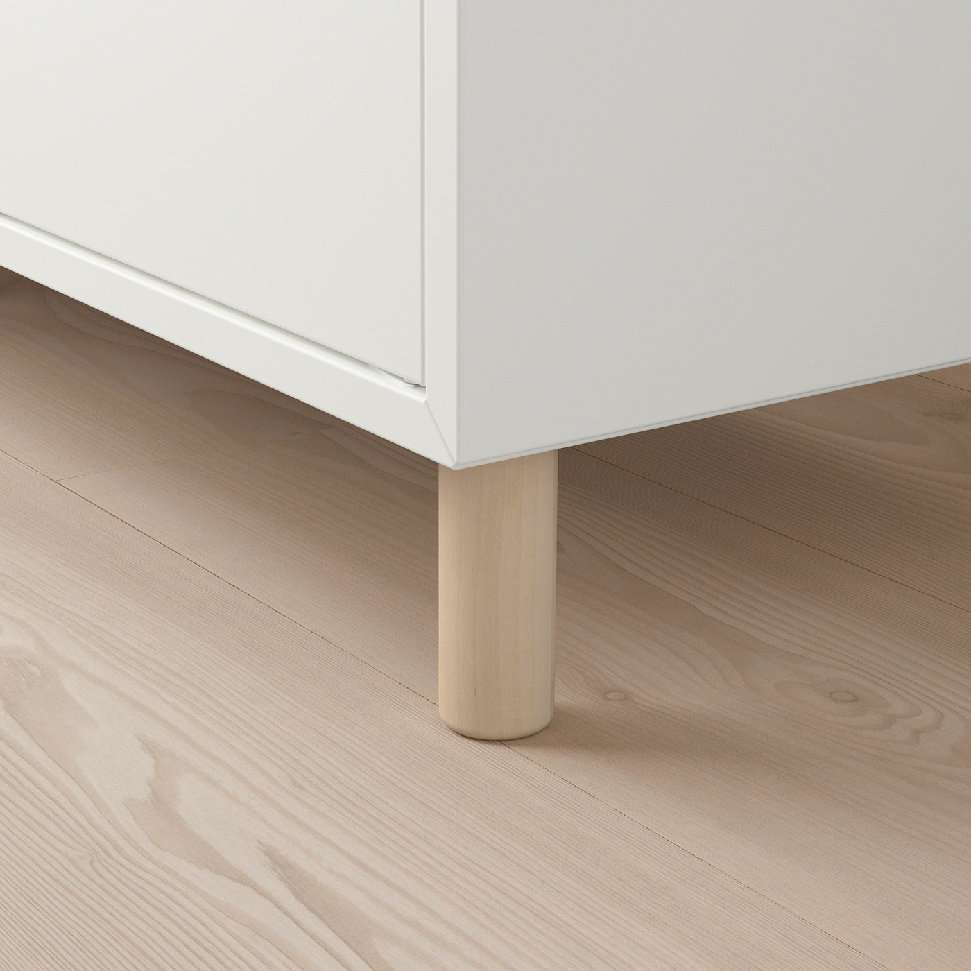 EKET cabinet combination with legs white/wood - IKEA