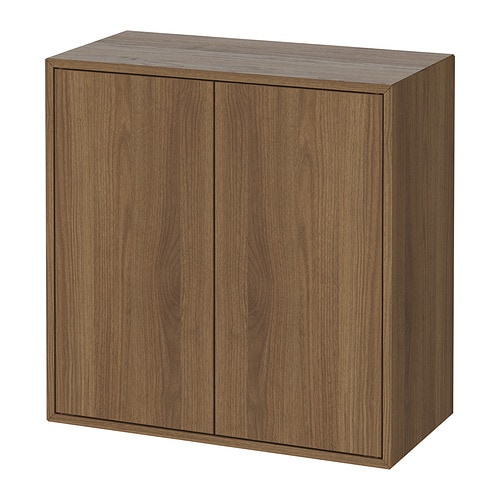 EKET cabinet w door and 1 shelf brown walnut effect - IKEA