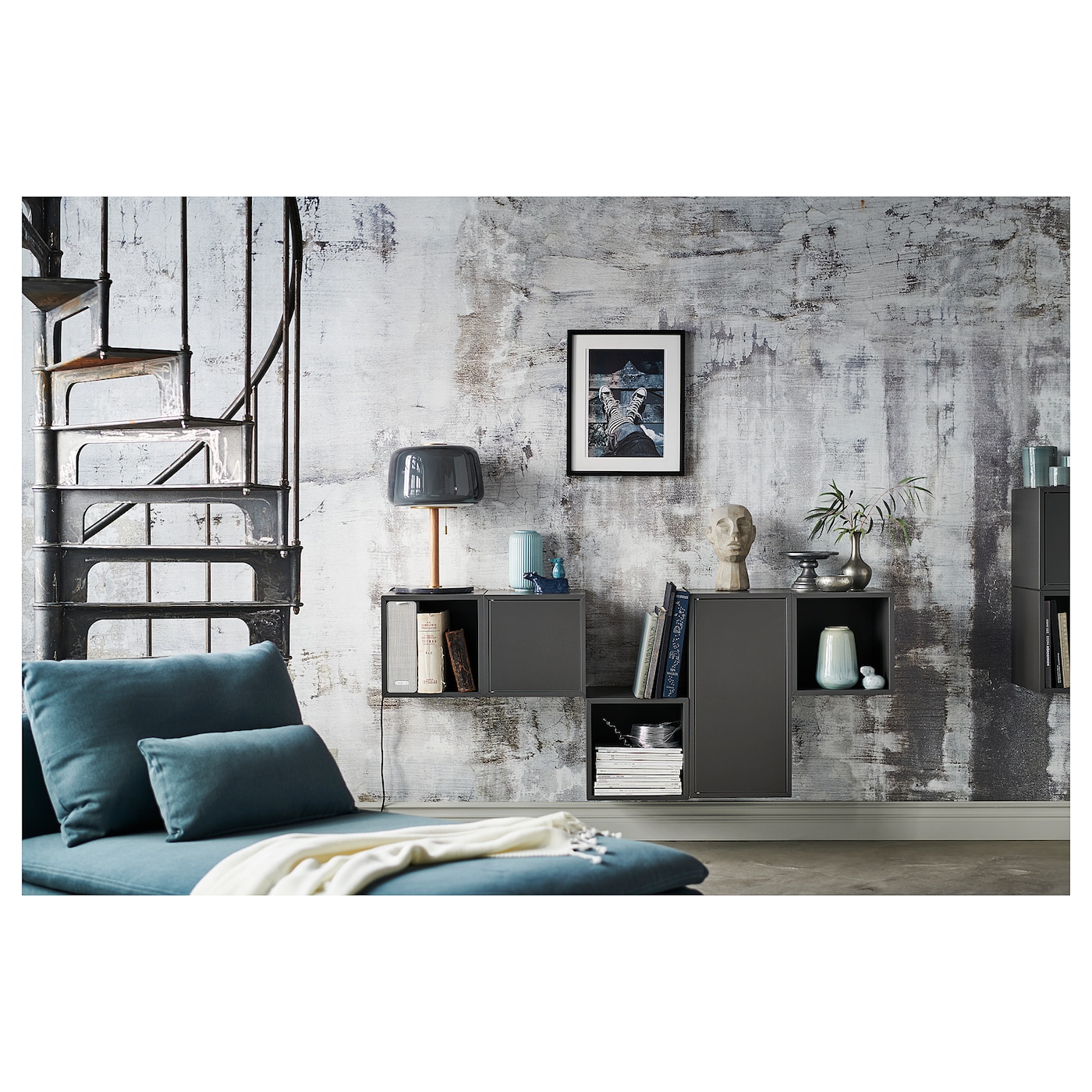 EKET cabinet w door and 1 shelf dark grey - IKEA EKET cabinet w door and 1 shelf dark grey - IKEA