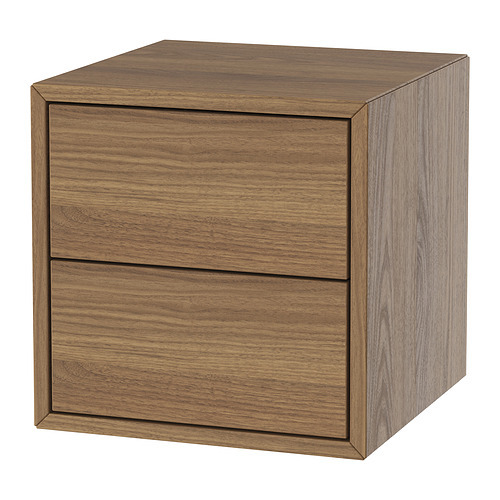 EKET cabinet with 2 drawers dark grey - IKEA