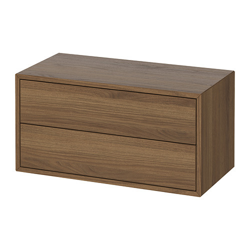 【まとめ売り】直接引き取りのみ IKEA EKET EKET wall-mounted storage combination with 2 drawers/walnut effect