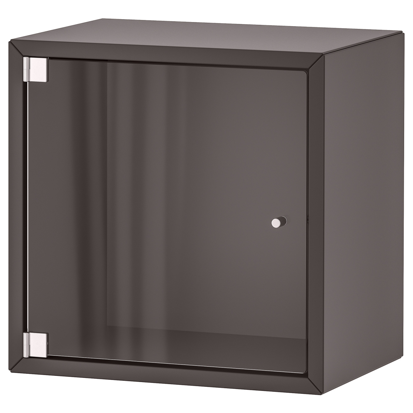 EKET wall cabinet with glass door dark grey - IKEA
