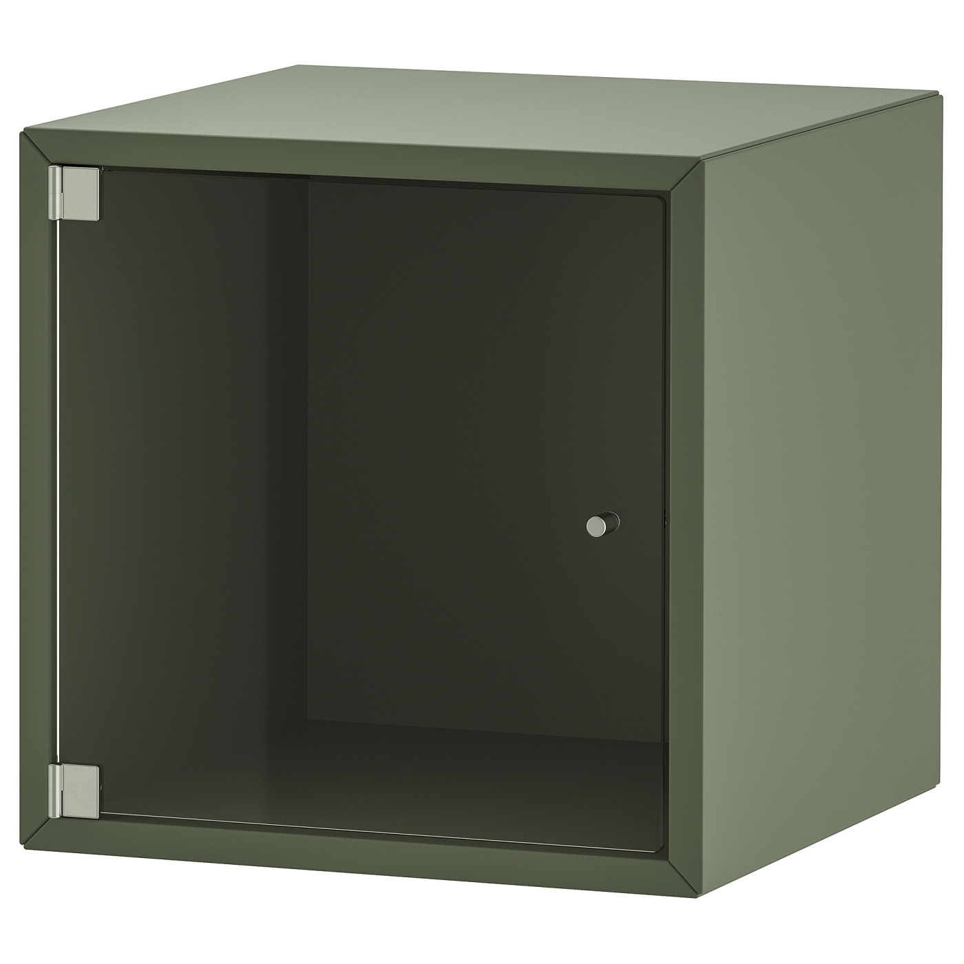 EKET wall cabinet with glass door grey-green - IKEA