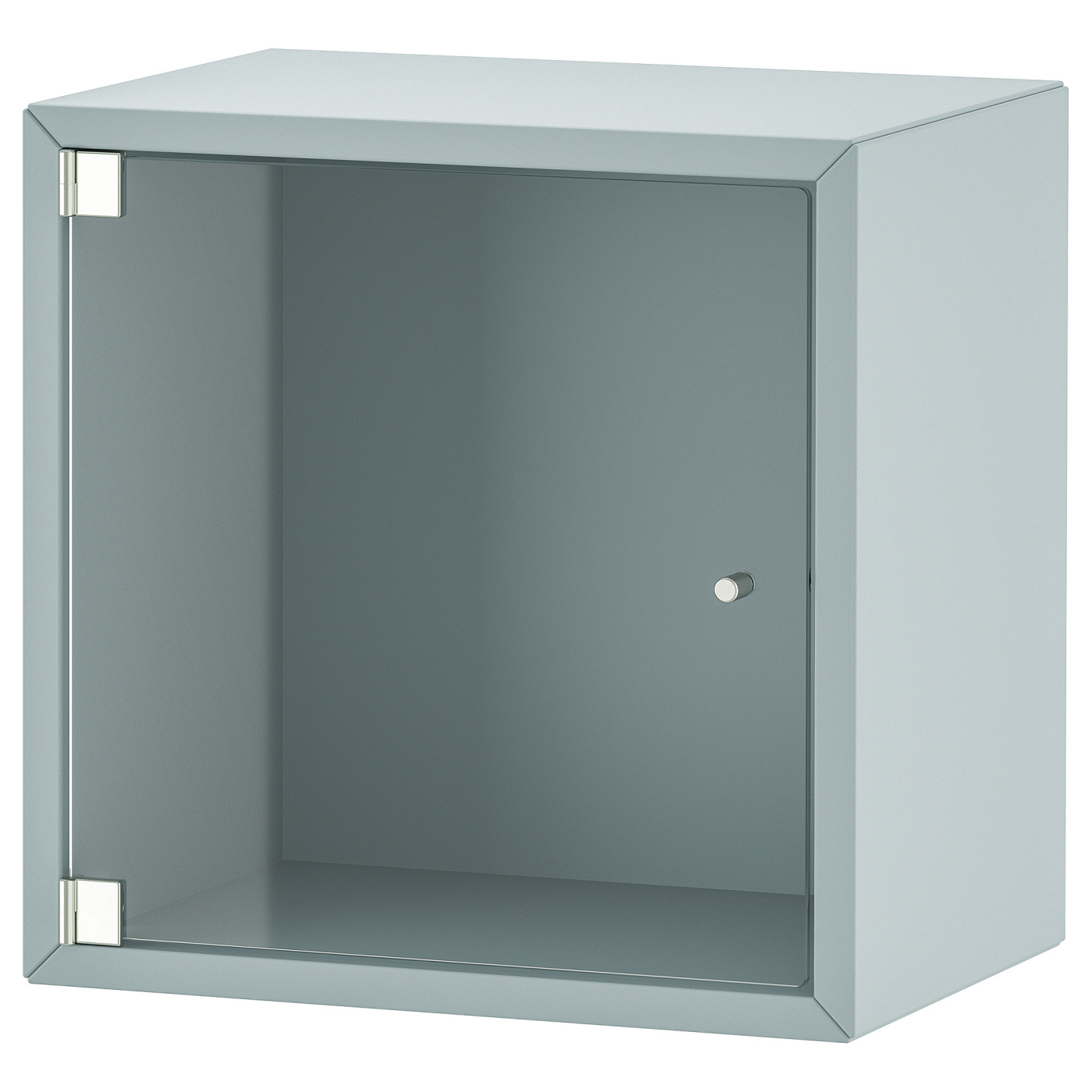EKET wall cabinet with glass door light grey-blue - IKEA