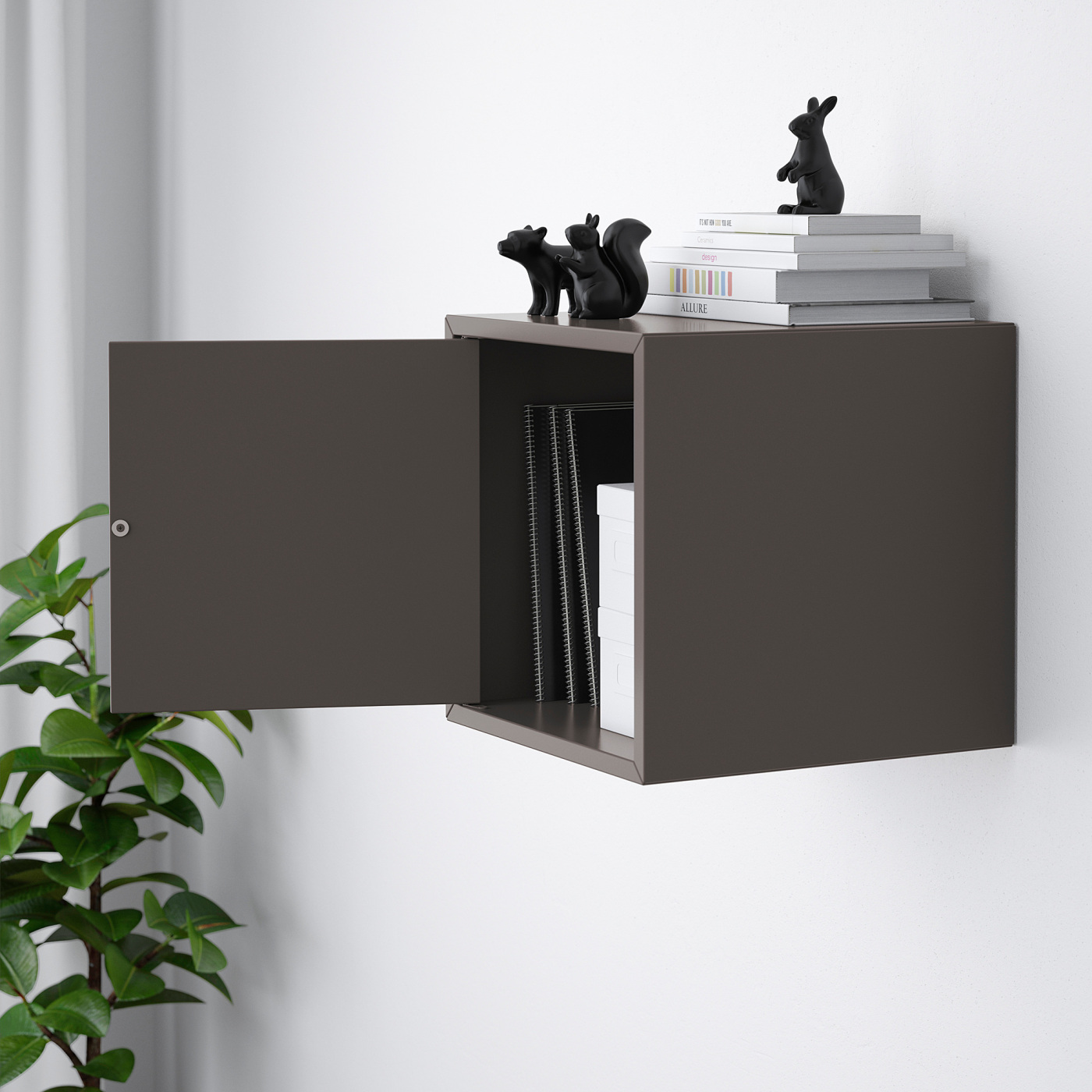 EKET wall-mounted cabinet combination dark grey - IKEA