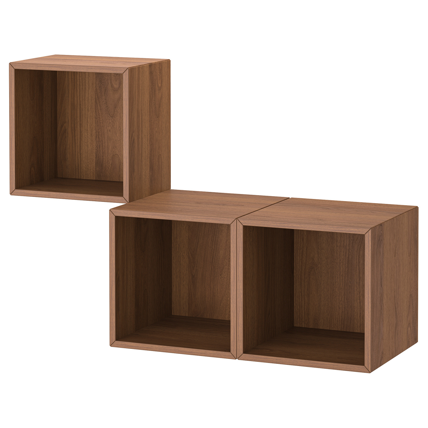 EKET wall-mounted cabinet combination walnut effect - IKEA