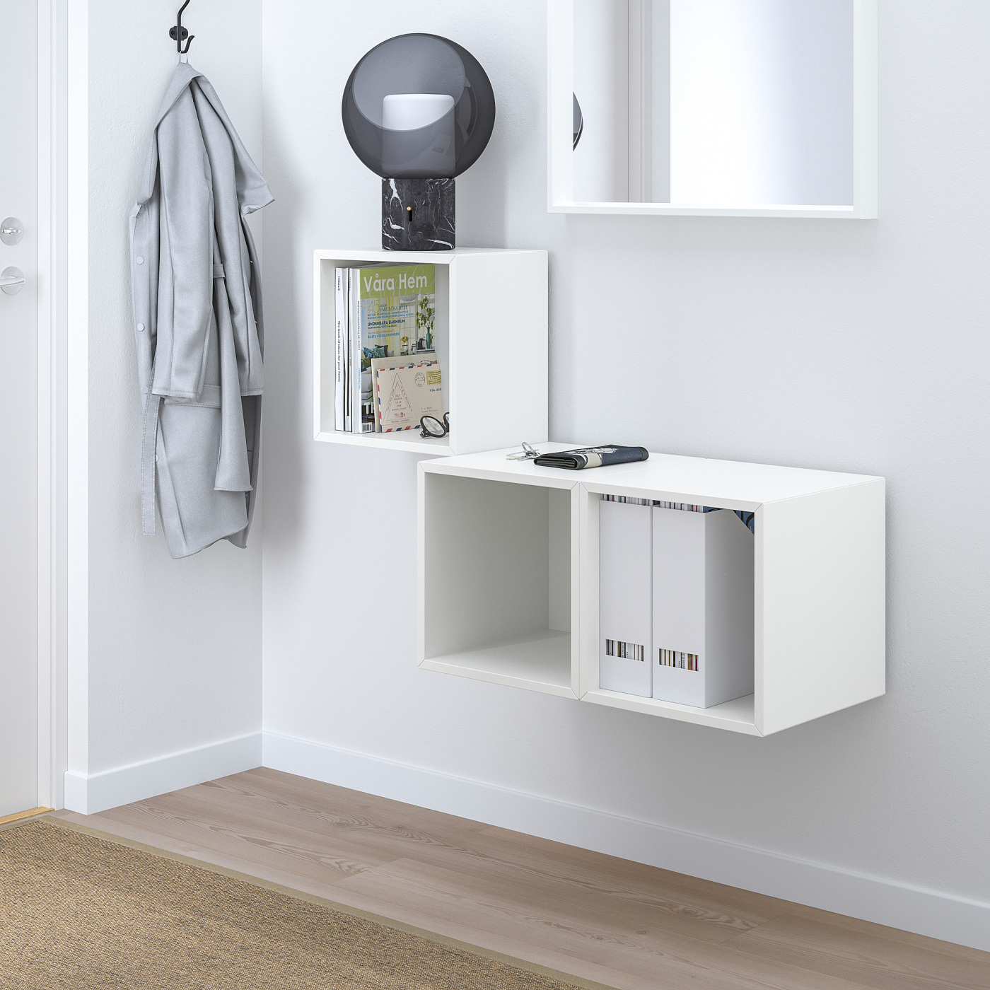EKET wall-mounted cabinet combination white - IKEA