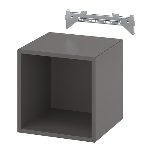 IKEA EKET エーケト EKET wall-mounted shelving unit, dark gray, 271/2x133/4x271/2