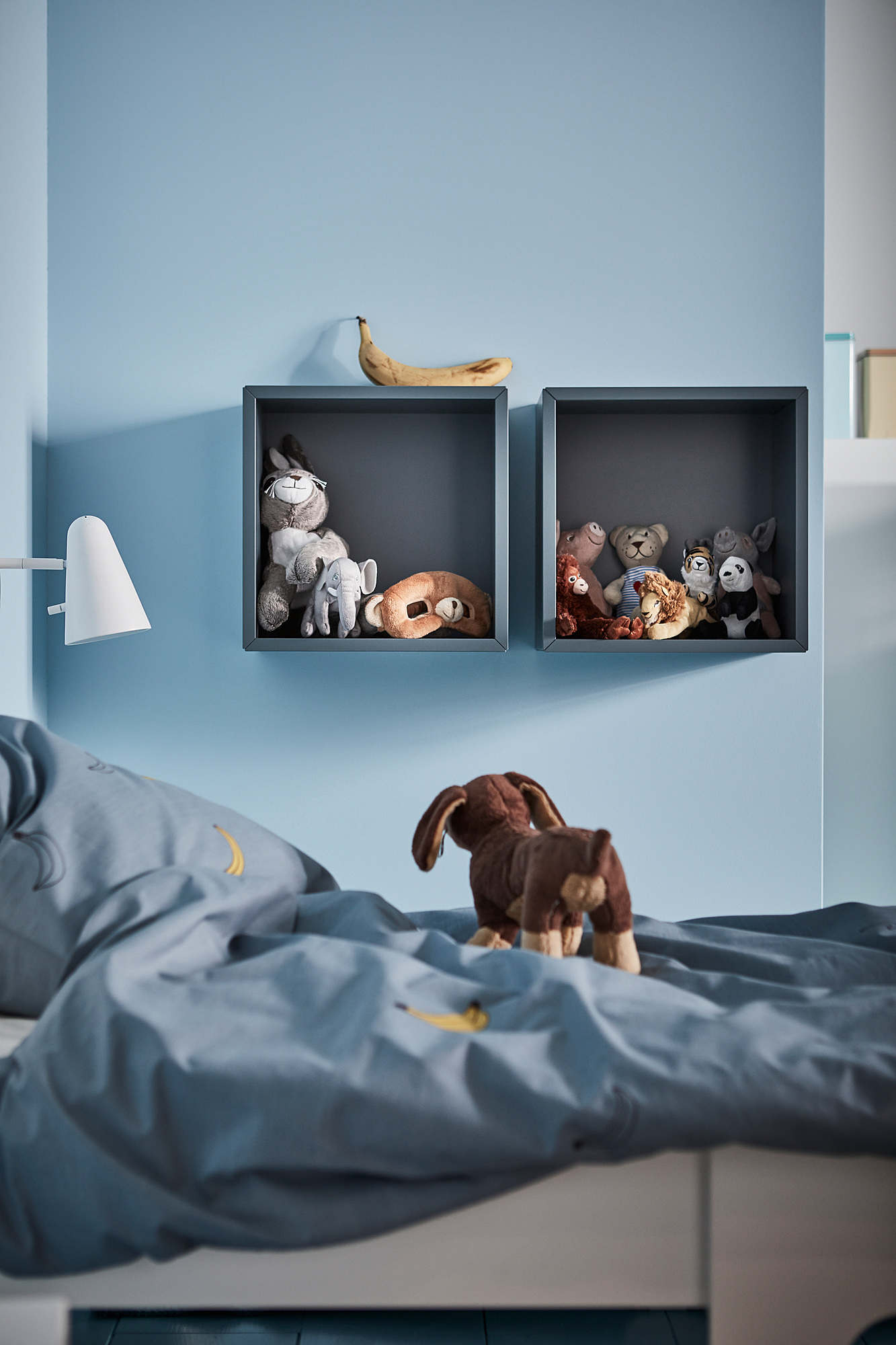 EKET wall-mounted shelving unit grey-turquoise - IKEA