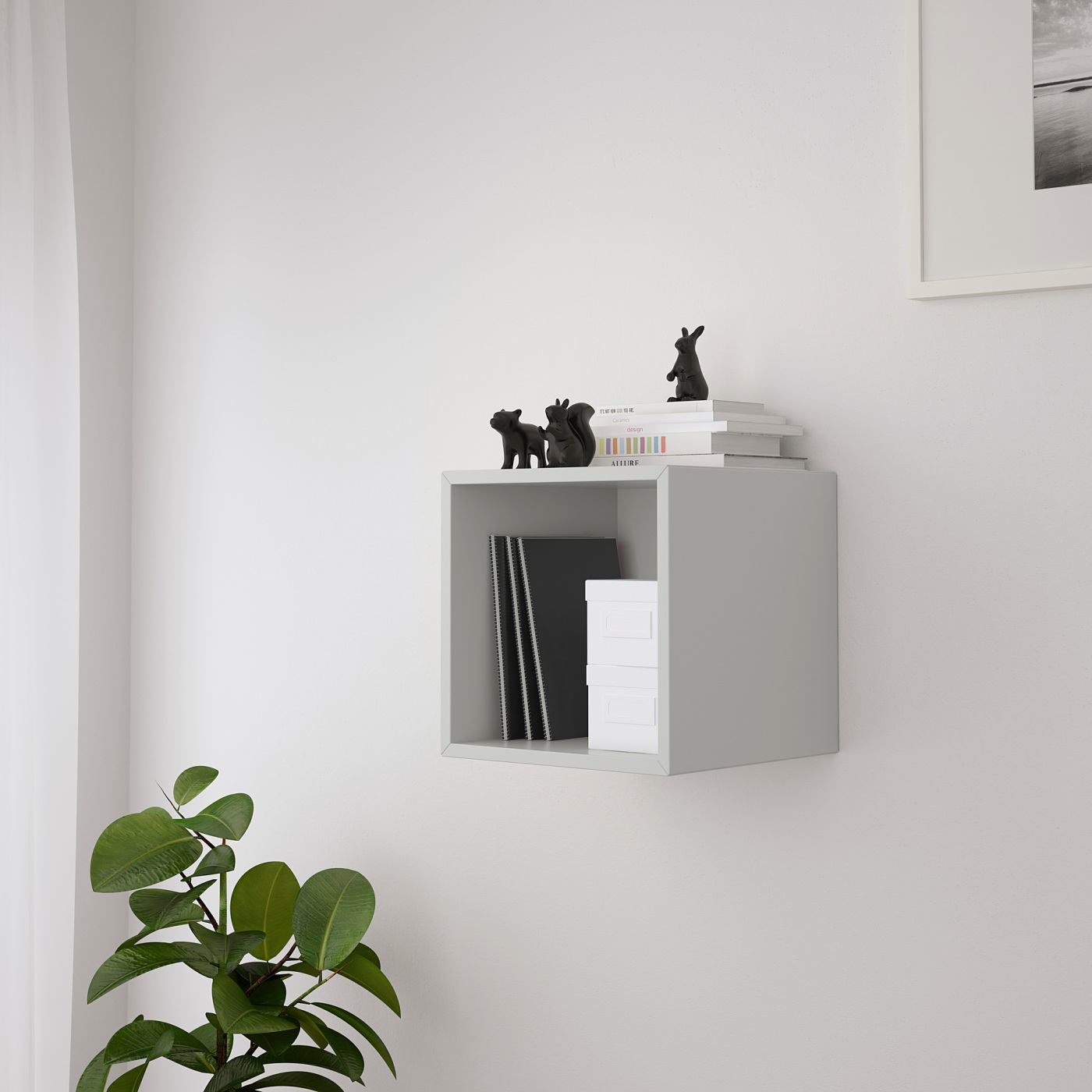 EKET wall-mounted shelving unit light grey - IKEA