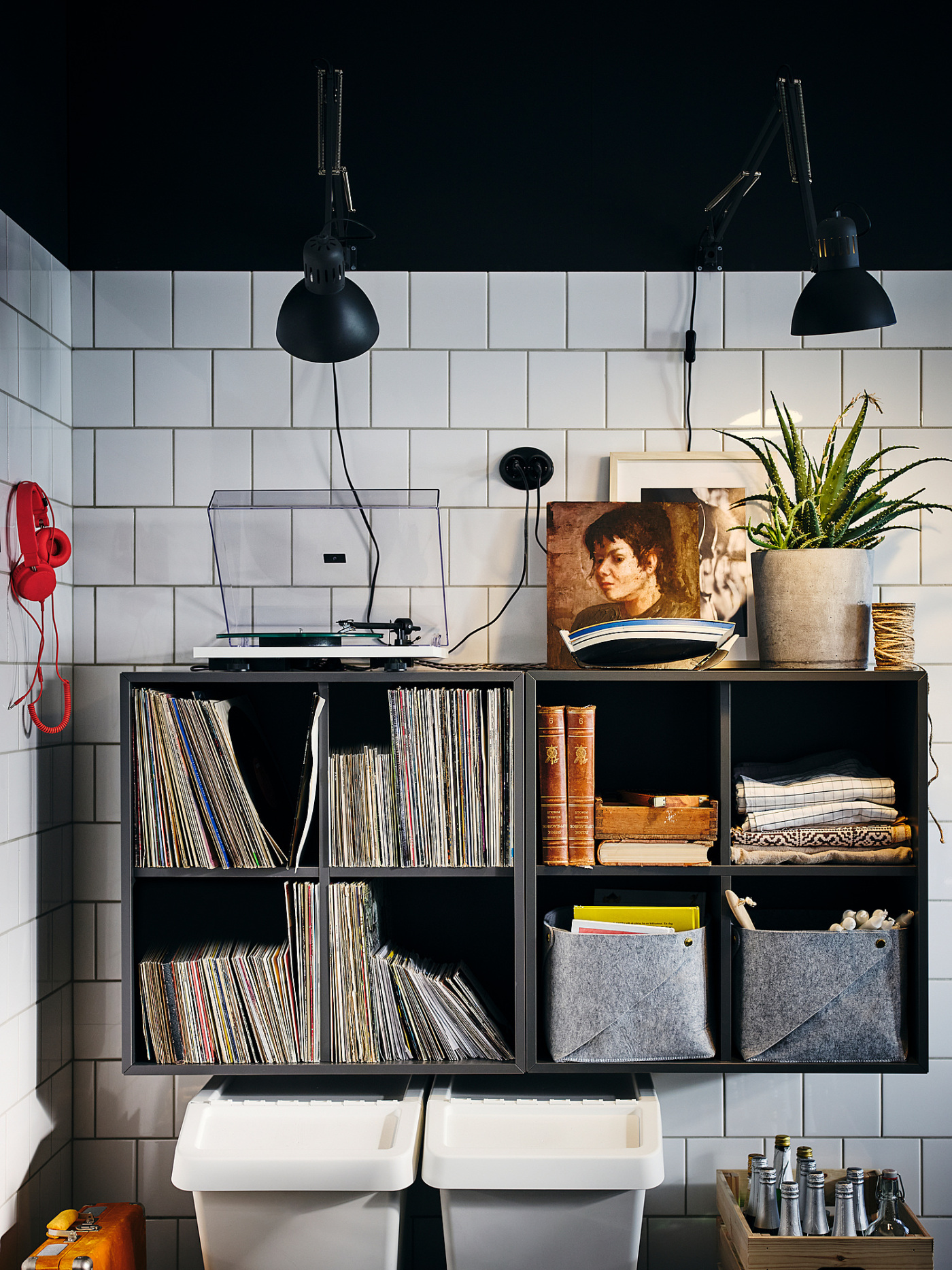 【4/30終了】IKEA EKET グレー EKET cabinet with 4 compartments light grey - IKEA