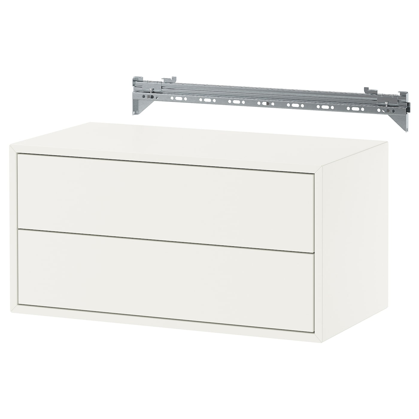EKET wall-mounted storage combination with 2 drawers/white